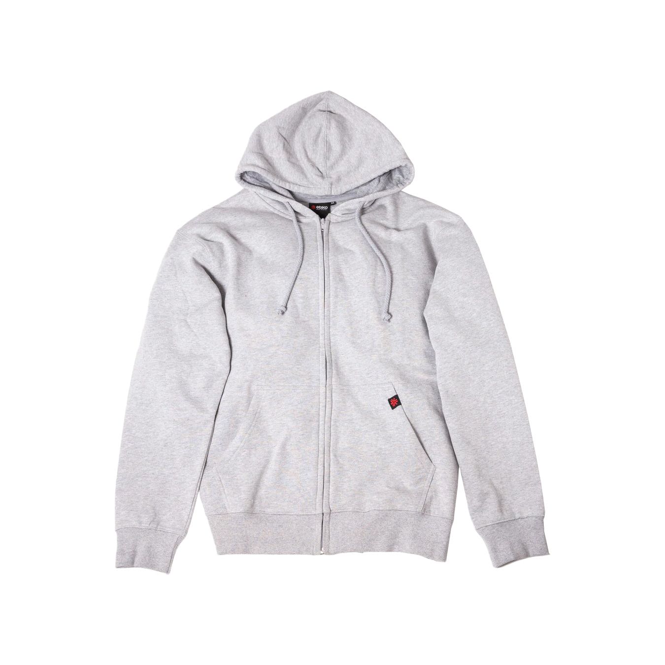 Zipped Hoodie, Unisex Grey