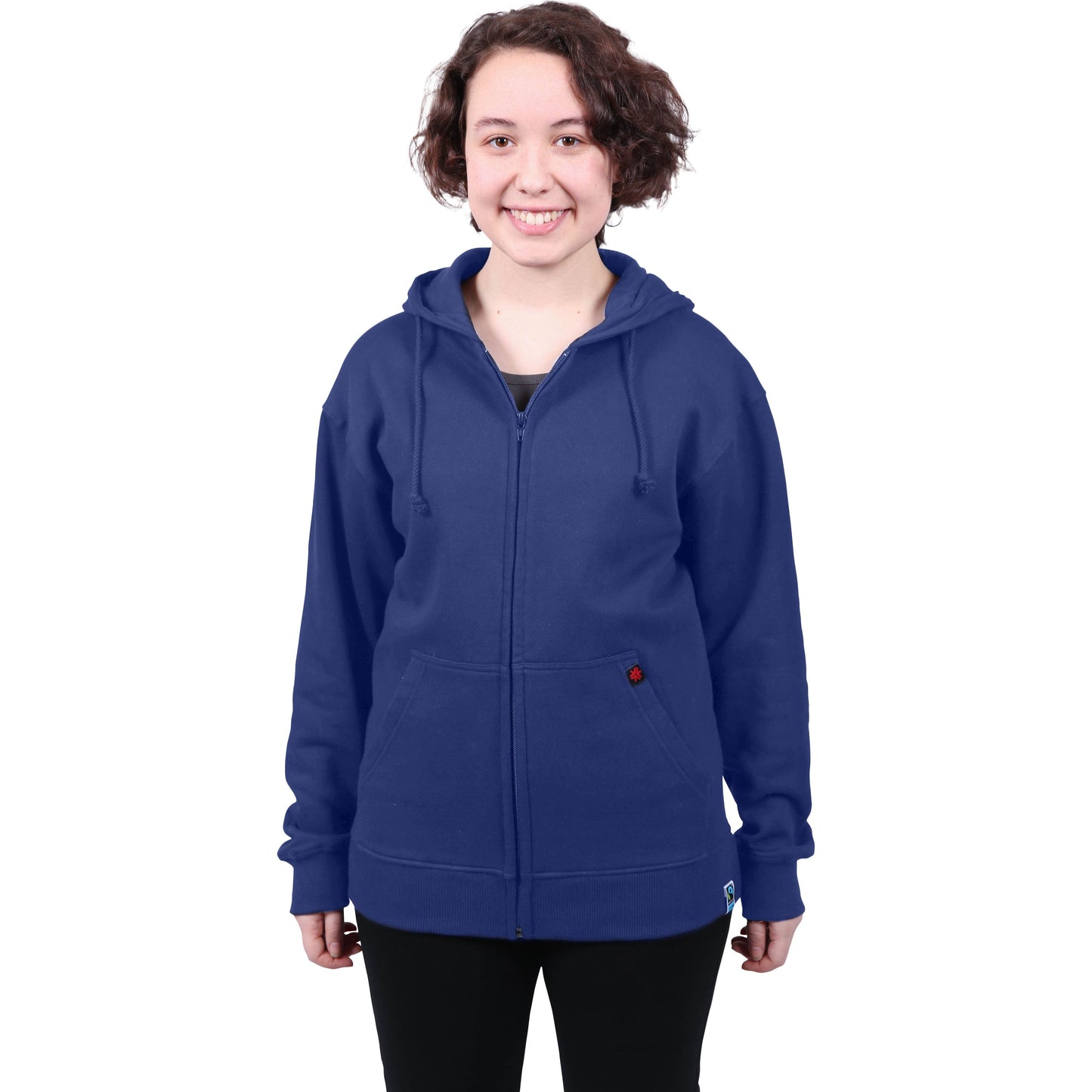 Zipped Hoodie, Unisex Navy