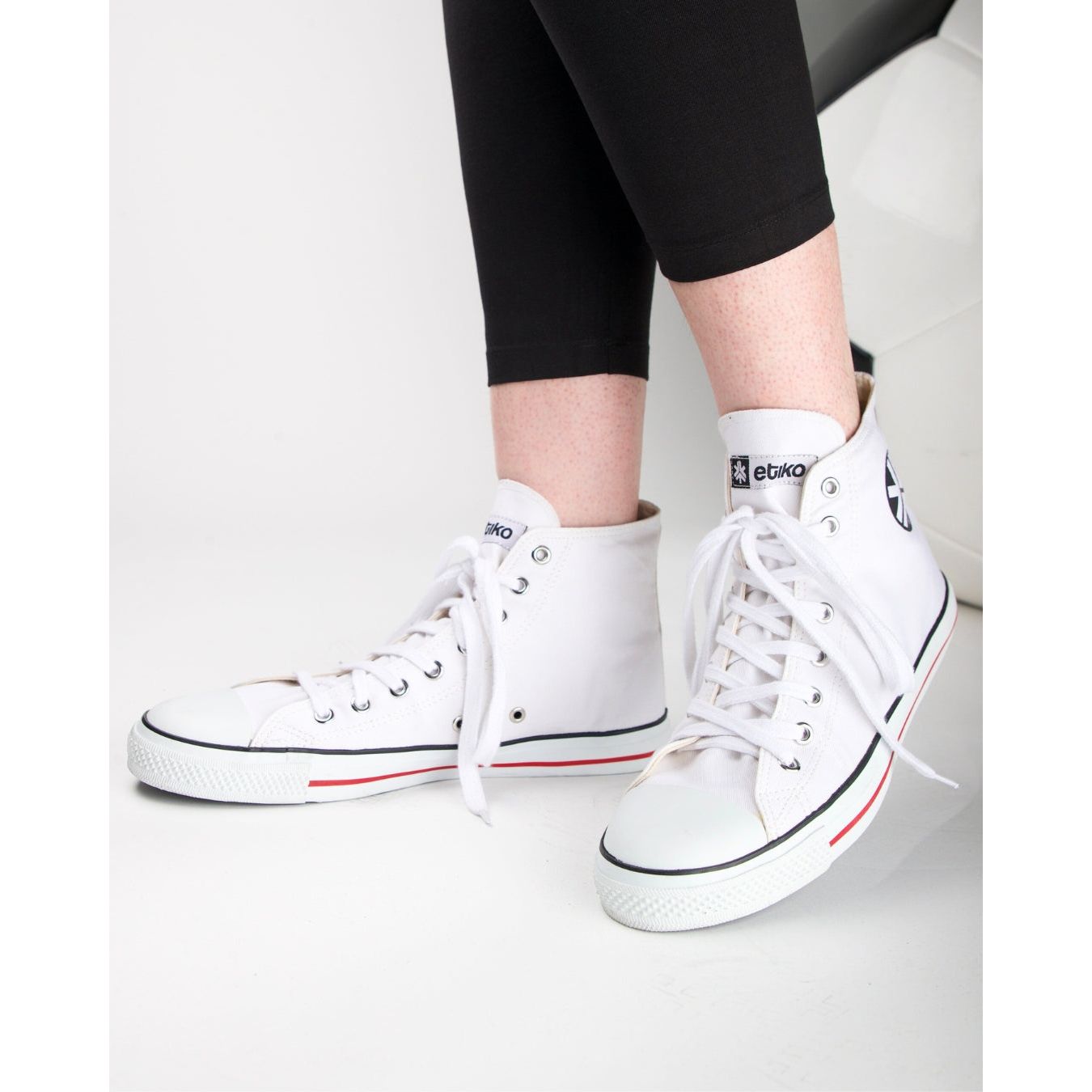 High Top Sneakers, White Stripe