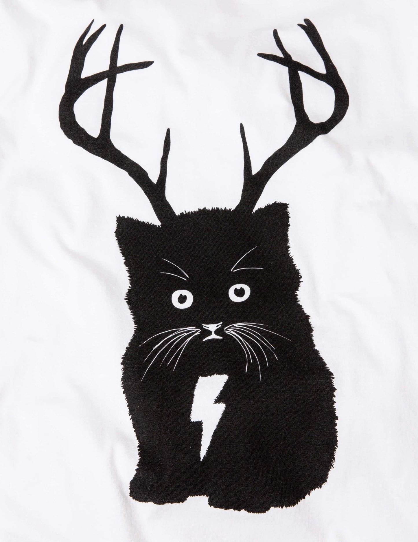 Cat Printed T-shirt, Womens White - Vegan America