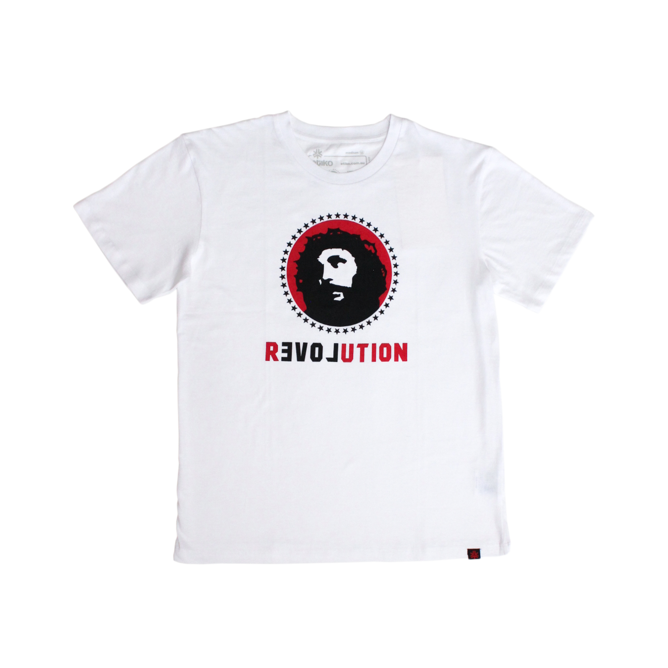 Love Revolution Printed T-shirt, Unisex White