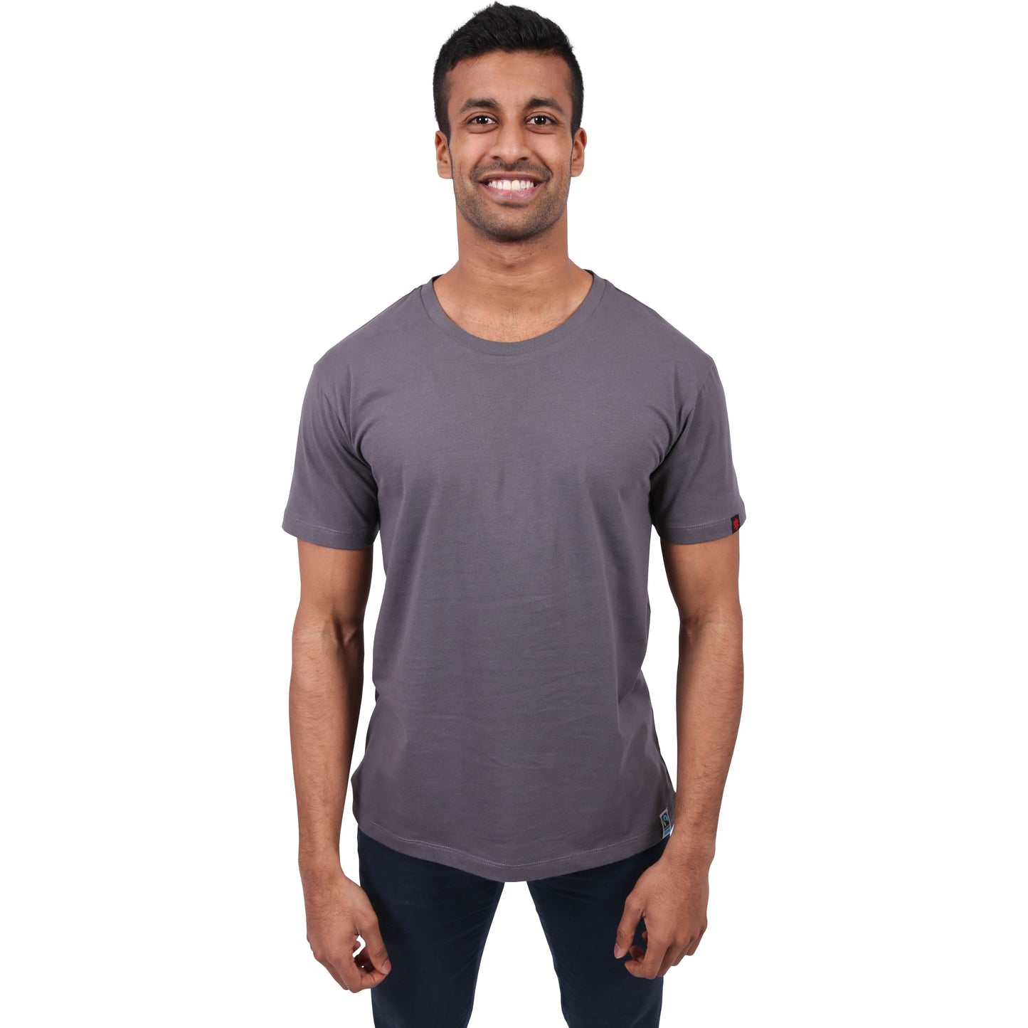 Round Neck T-shirt, Unisex Charcoal