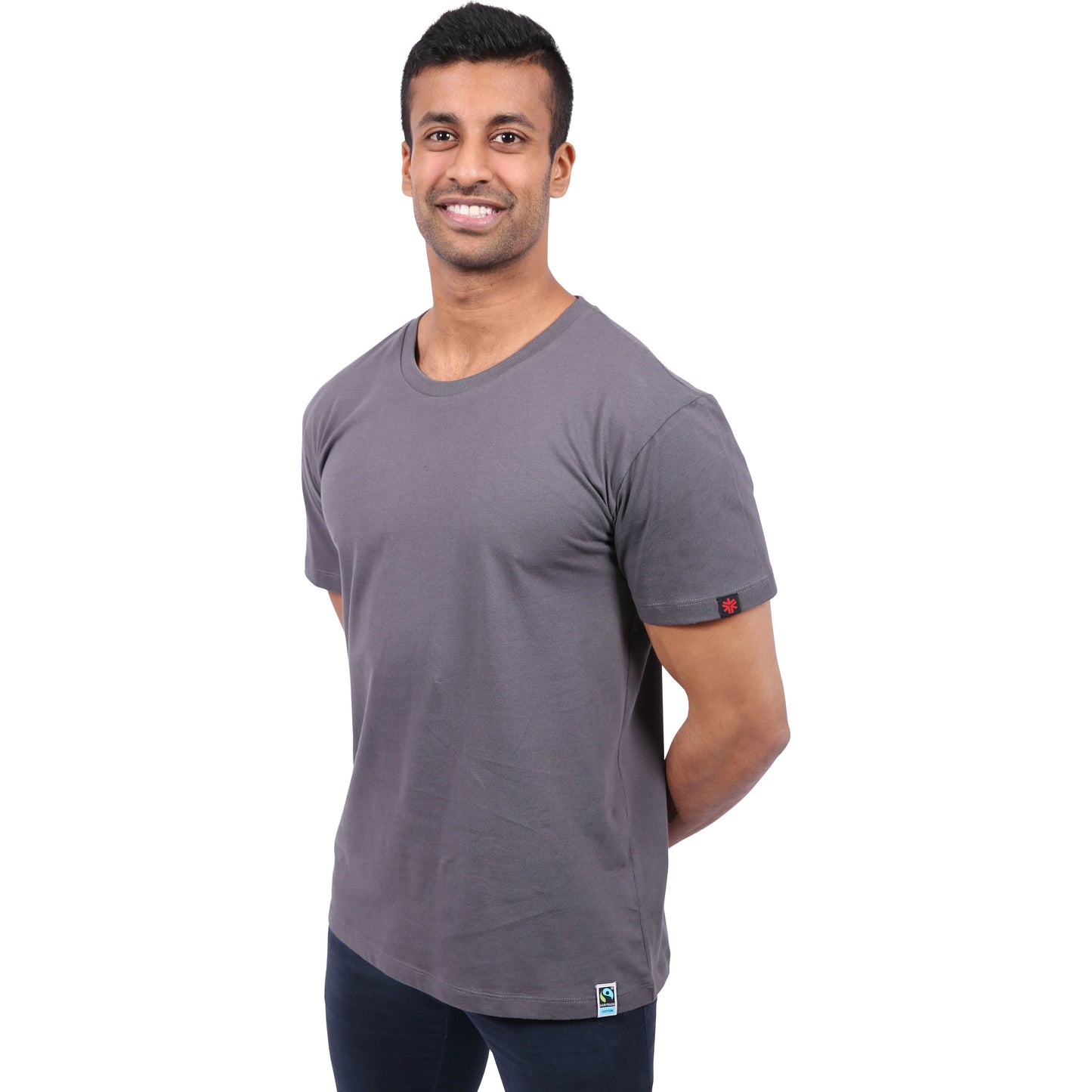 Round Neck T-shirt, Unisex Charcoal