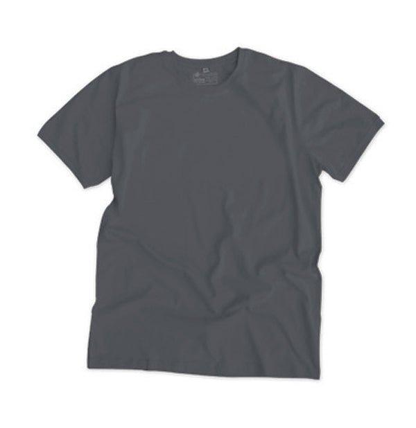 ROUND NECK T-SHIRT, UNISEX CHARCOAL (3 pack) - Vegan America