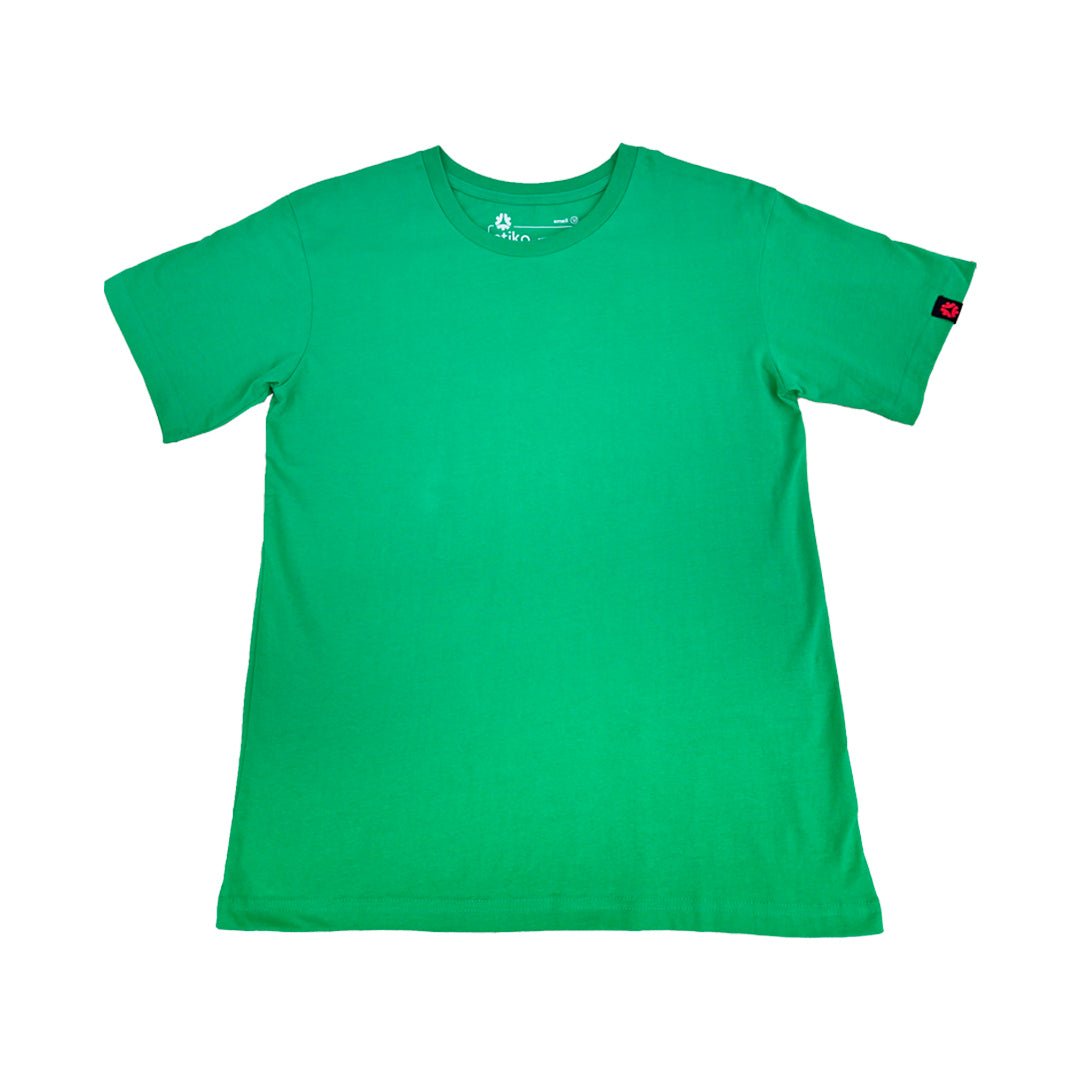 ROUND NECK T-SHIRT, UNISEX GREEN (3 pack) - Vegan America