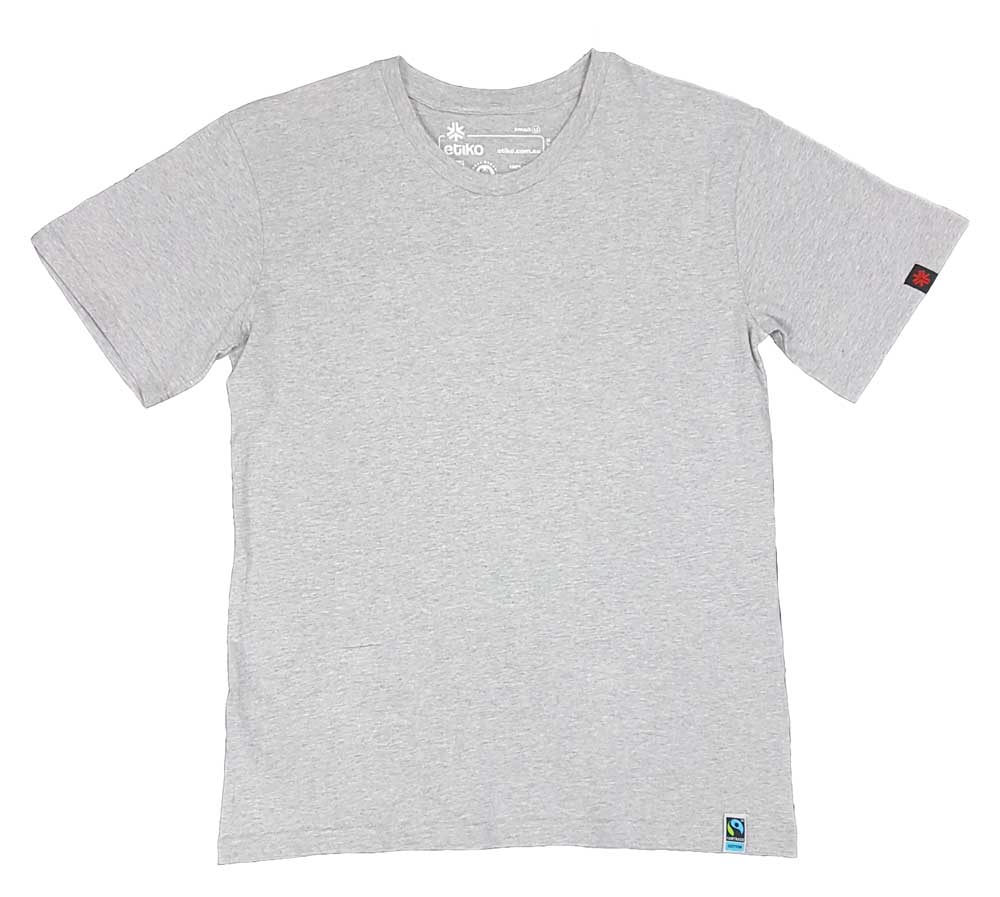Round Neck T-shirt, Unisex Grey Marle - Vegan America