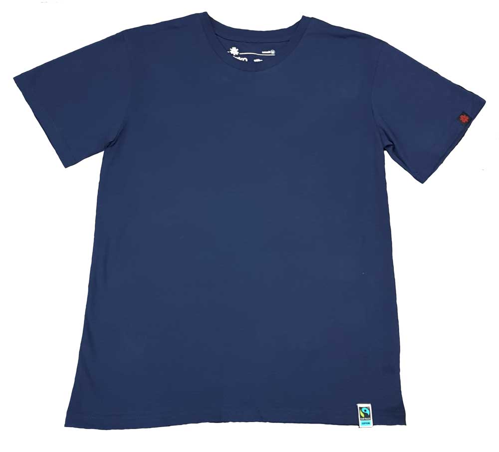 Round Neck T-shirt, Unisex Navy - Vegan America