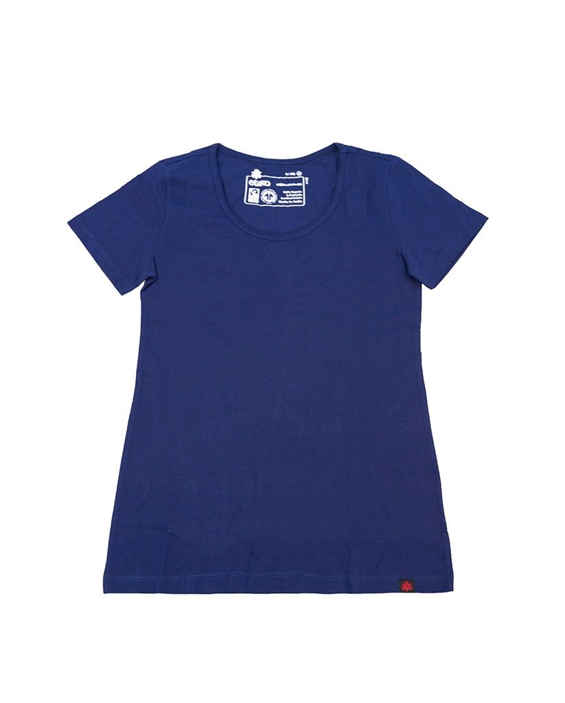 Round Neck T-shirt, Womens Navy - Vegan America