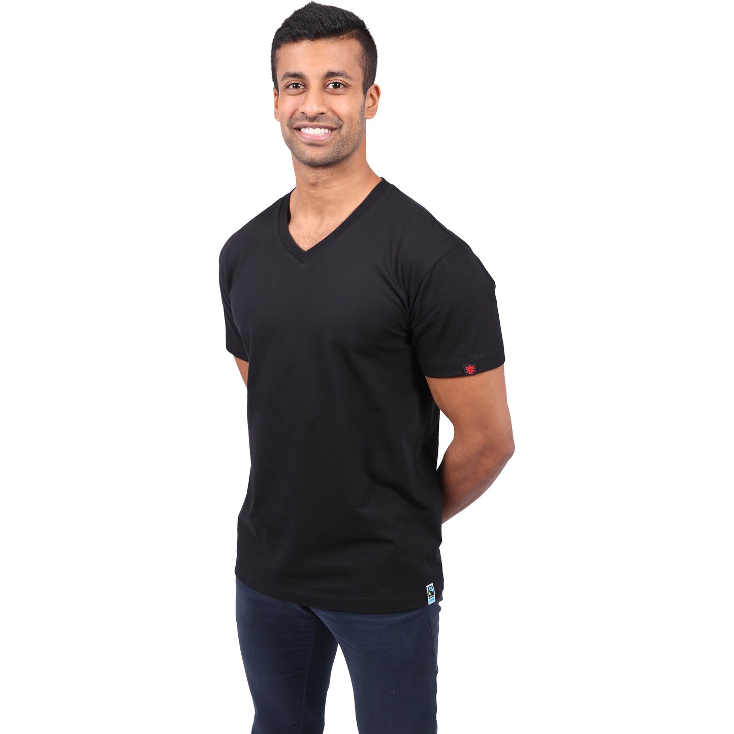 V-Neck T-shirt, Unisex Black