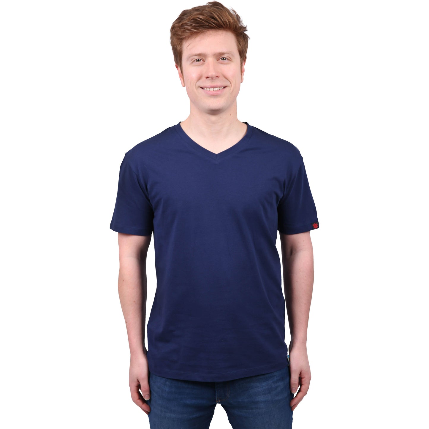 V-Neck T-shirt, Unisex Navy