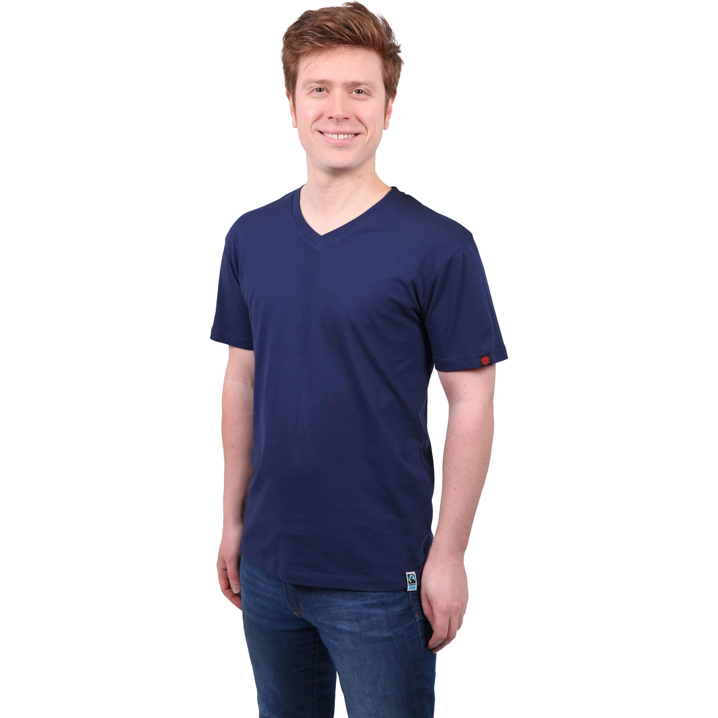 V-Neck T-shirt, Unisex Navy