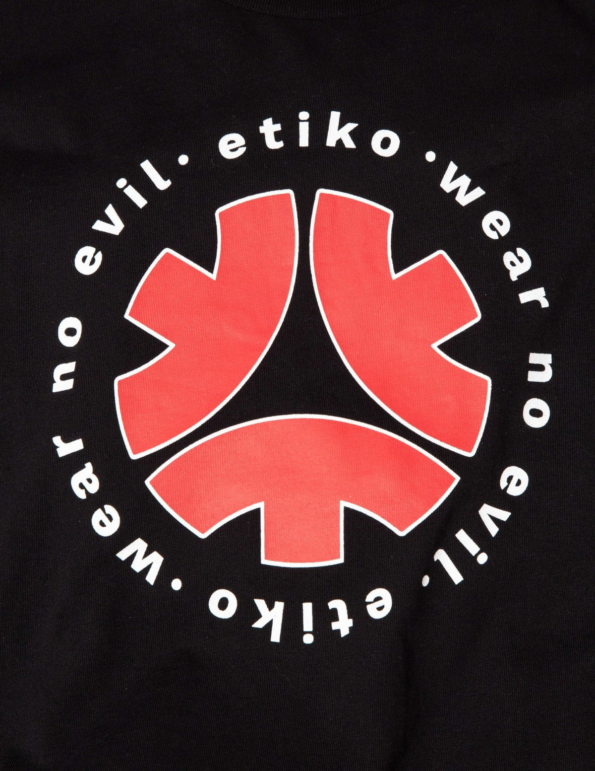 Wear No Evil 2.0 Printed T-shirt, Unisex Black - Vegan America