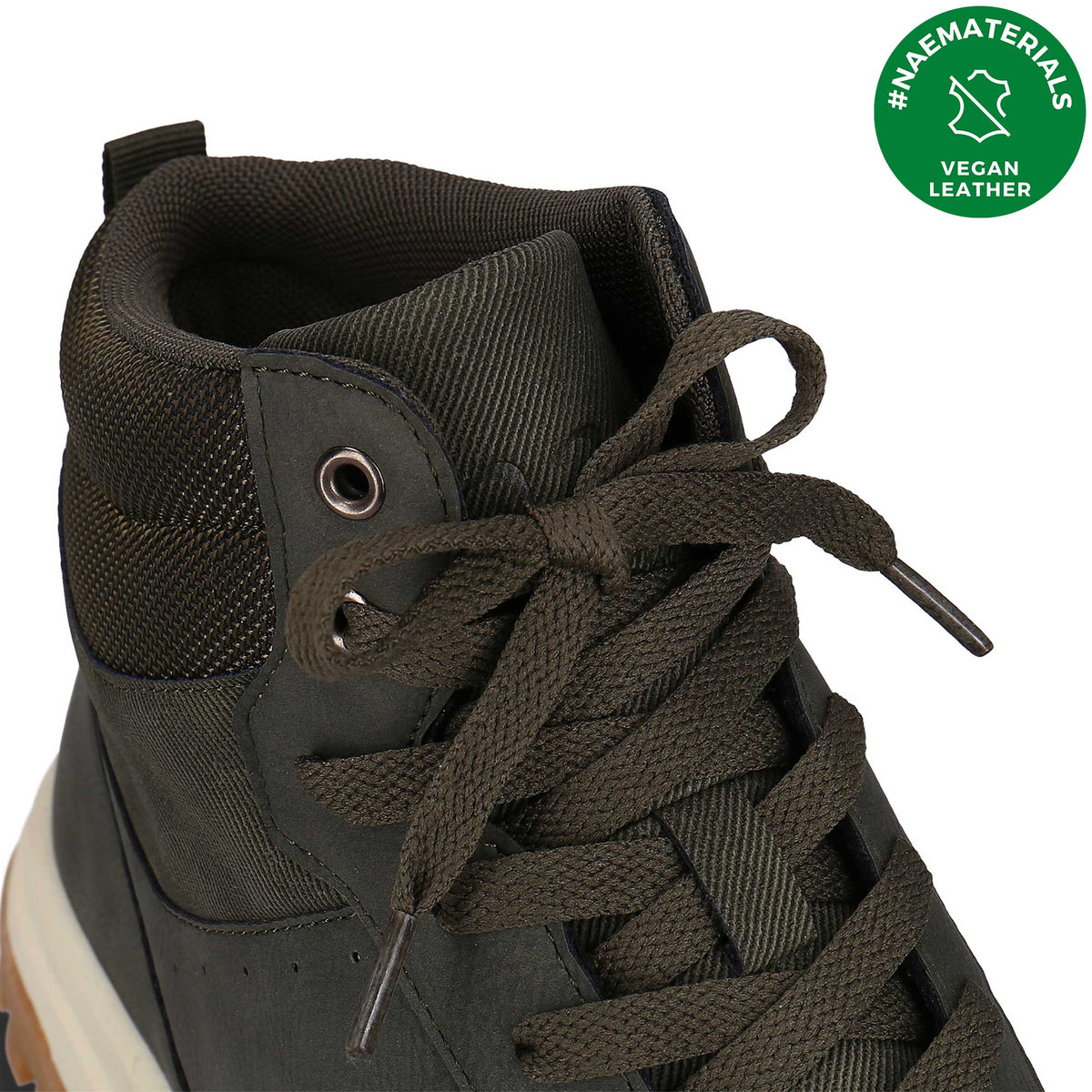 Men's Vegan Lace-Up Boots Eban Green - Vegan America