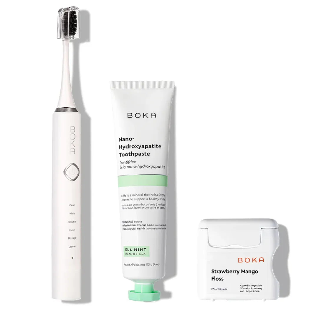 3.0 Boka Kit: premium oral care set for healthy teeth and gums, shown on a clean white background.
