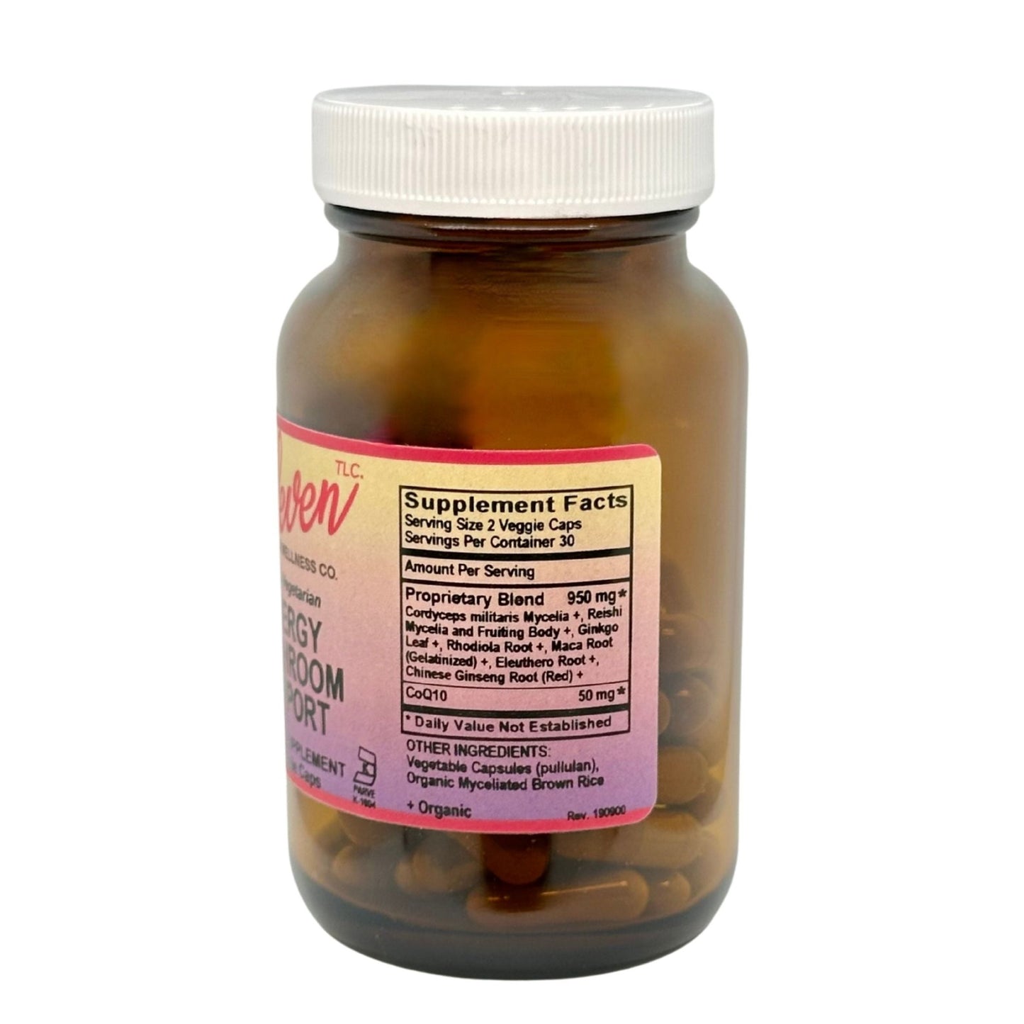 Energy Mushroom Support | 60 Capsules - Vegan America