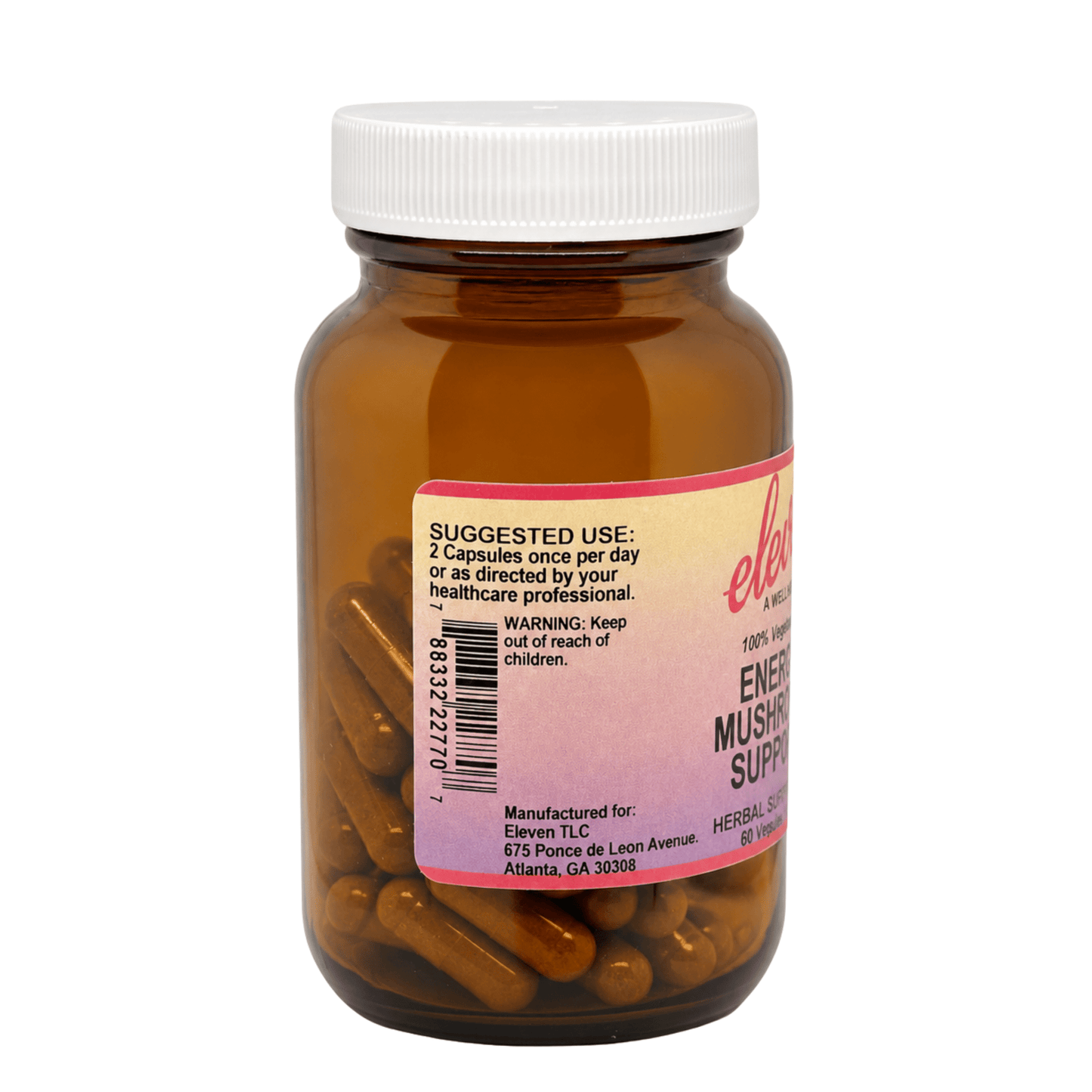 Energy Mushroom + Adaptogen Capsules | Stamina | 60 Capsules - Vegan America