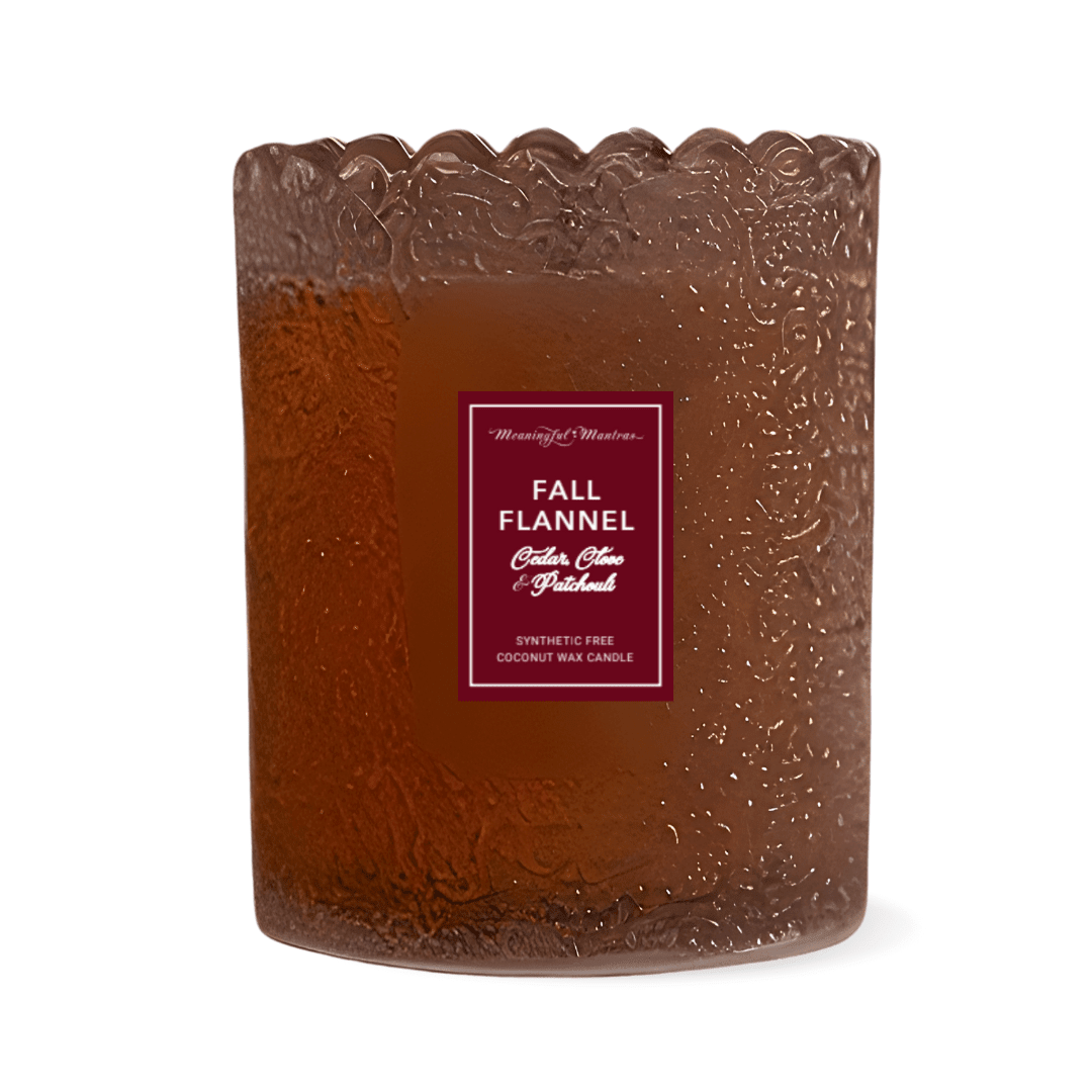 Fall Flannel Natural Candle 8oz Kaia Collection - Vegan America