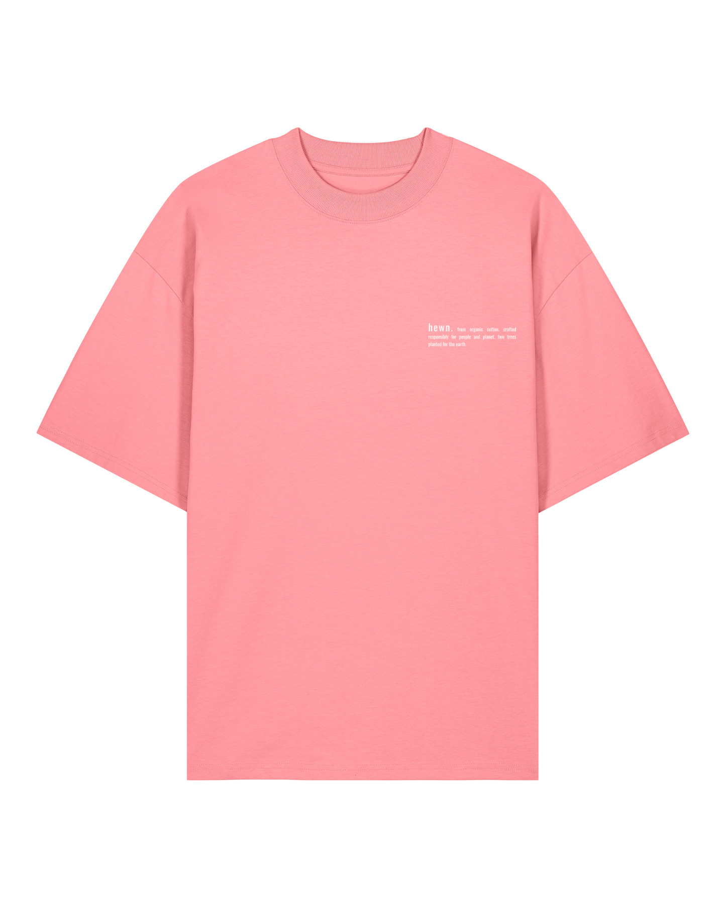 Men's Organic Cotton Signature Oversized T-Shirt | Flamingo Pink