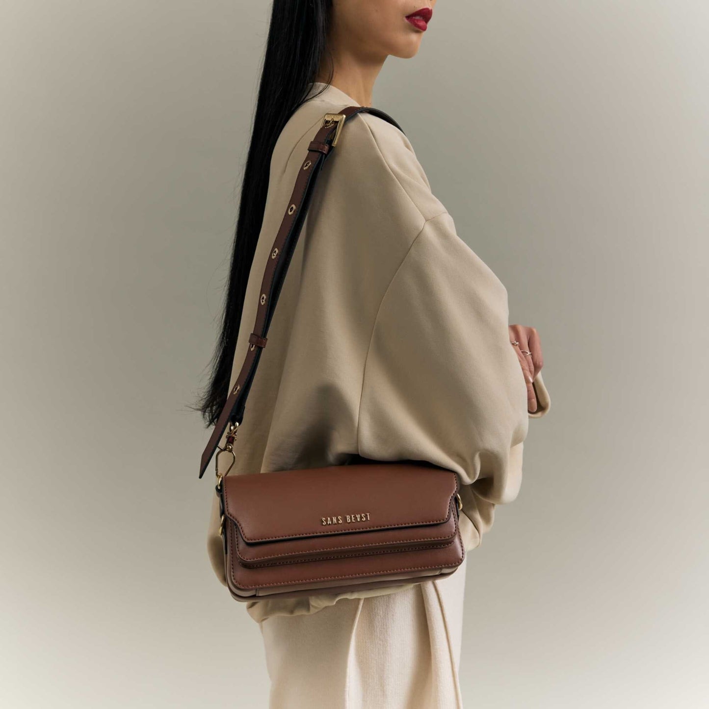 Gemini Handbag - Mahogany