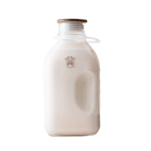 Glass Jug | 60 oz Rectangular Clear Storage Container with Wide Mouth & Wooden Cap - Vegan America
