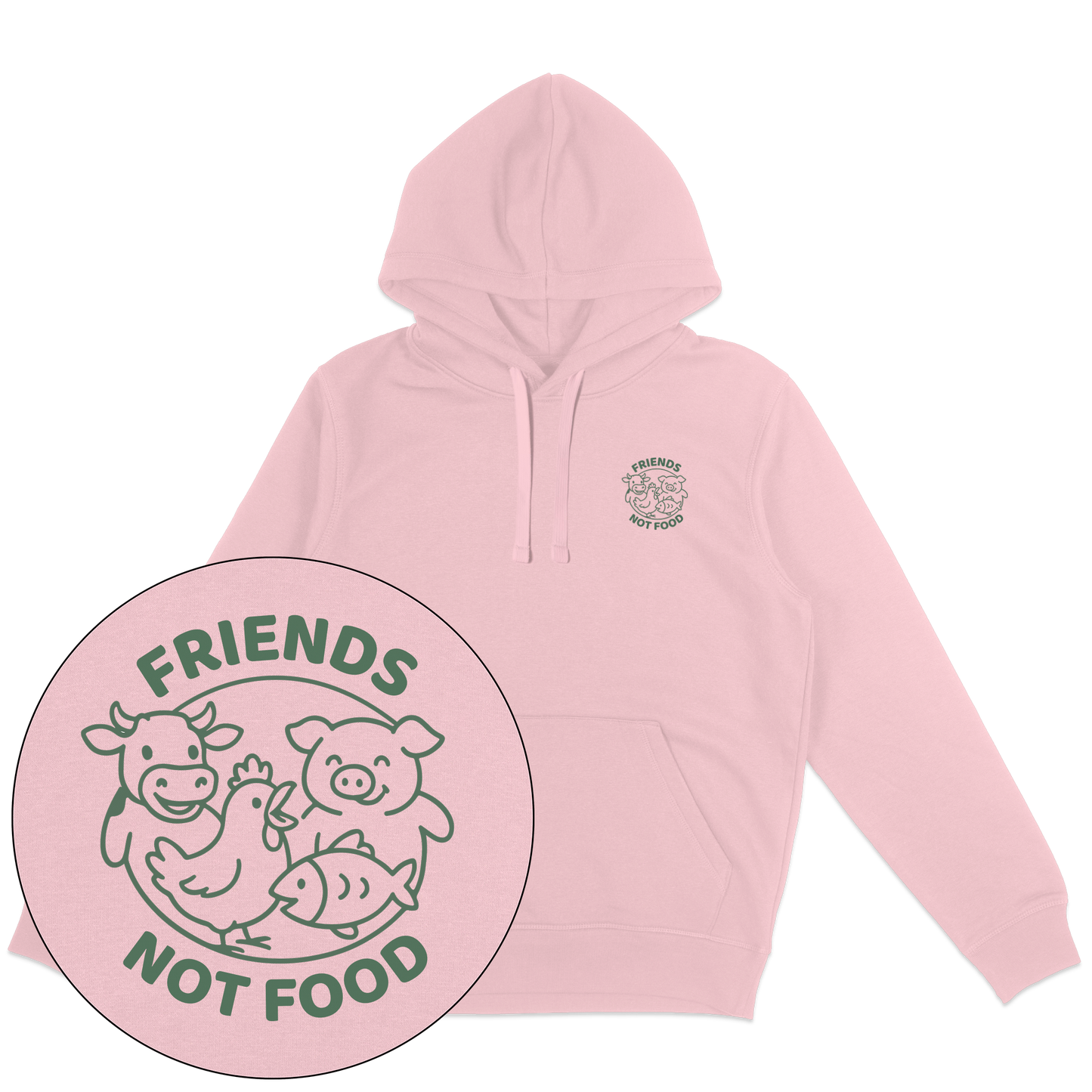 Friends Not Food Hoodie - Vegan America