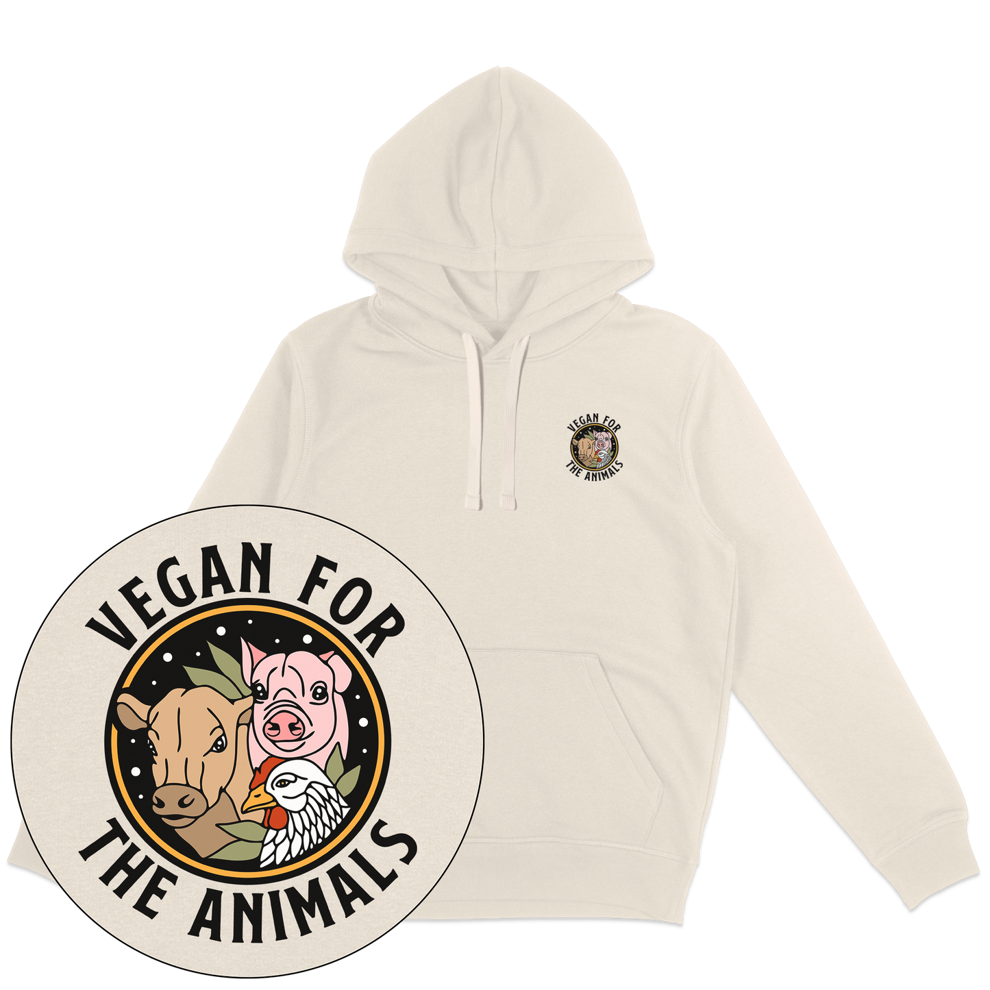 Vegan For The Animals Earthlings Hoodie - Vegan America