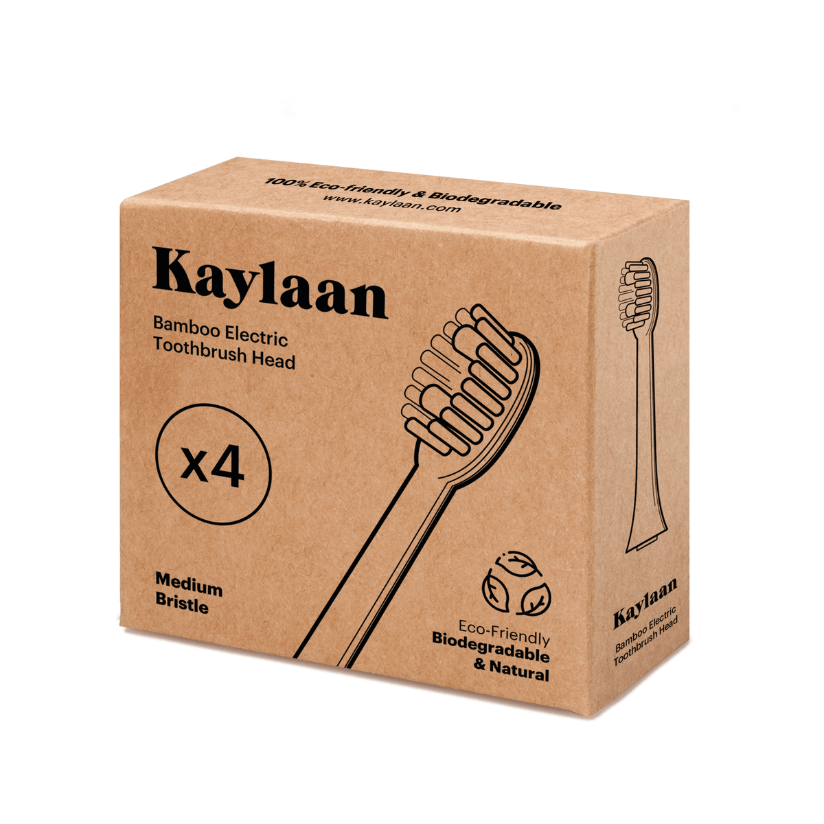 Replacement Heads for Kaylaan's Electric Bamboo Toothbrush - Vegan America