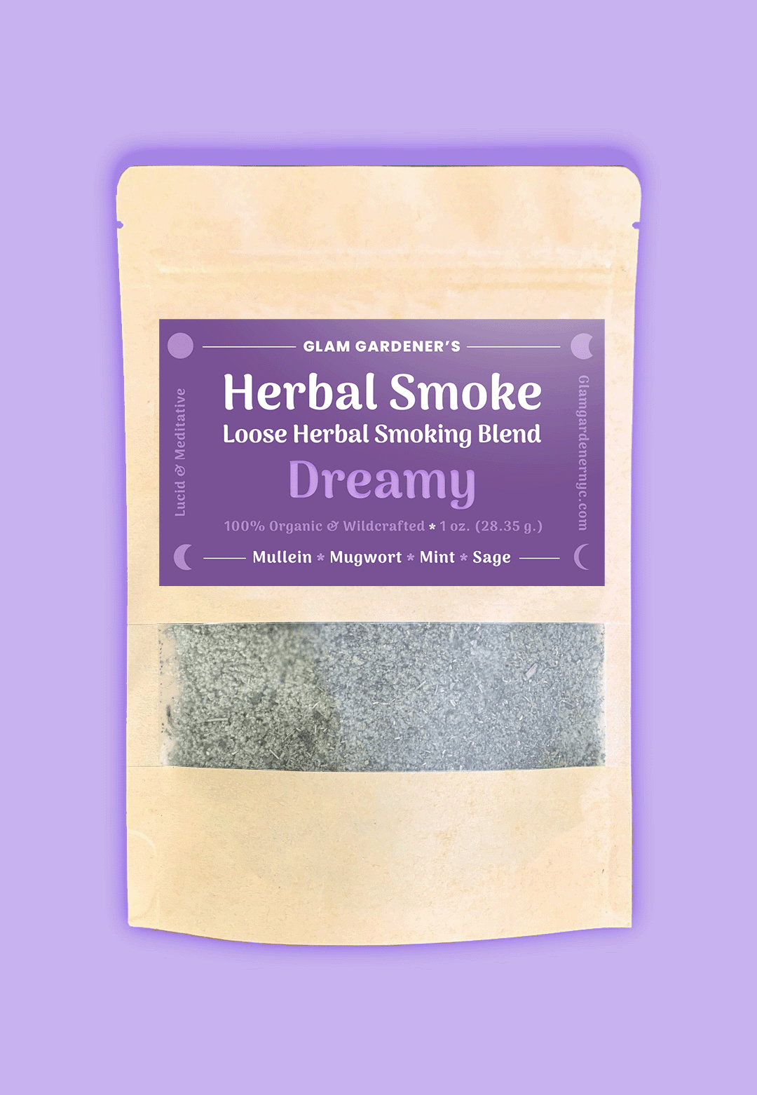 DREAMY | Loose herbal smoking blend • Organic & wildcrafted mullein, mugwort, mint, and sage for calming, sweet dreams, and relaxation - Vegan America