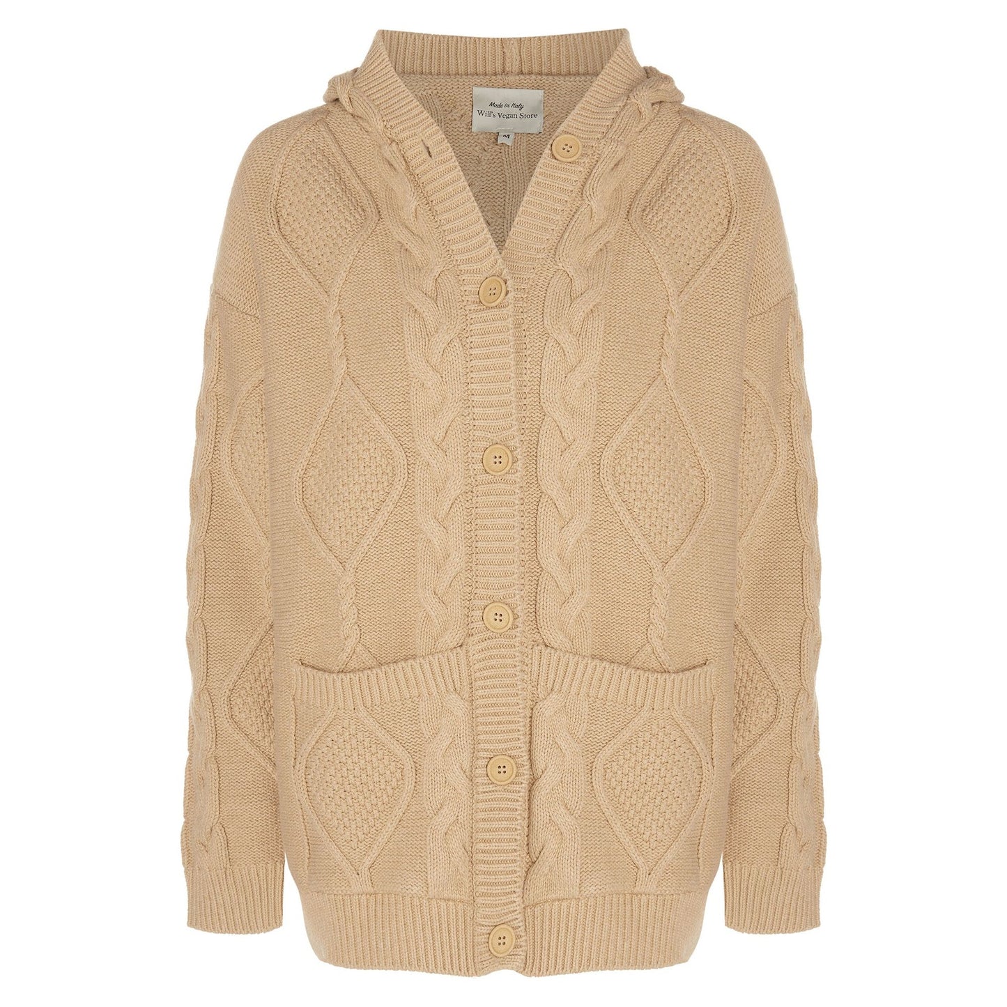 Hooded Button Up Knitted Cardigan