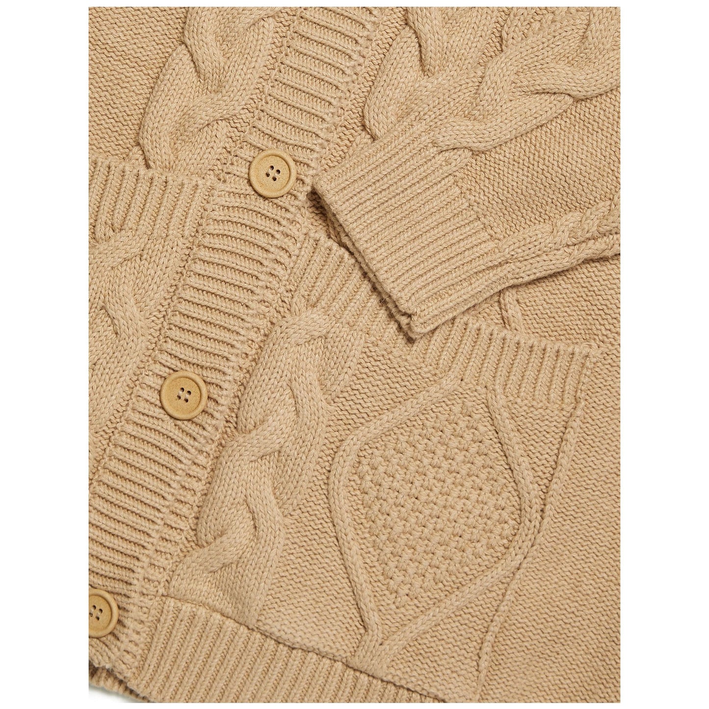 Hooded Button Up Knitted Cardigan