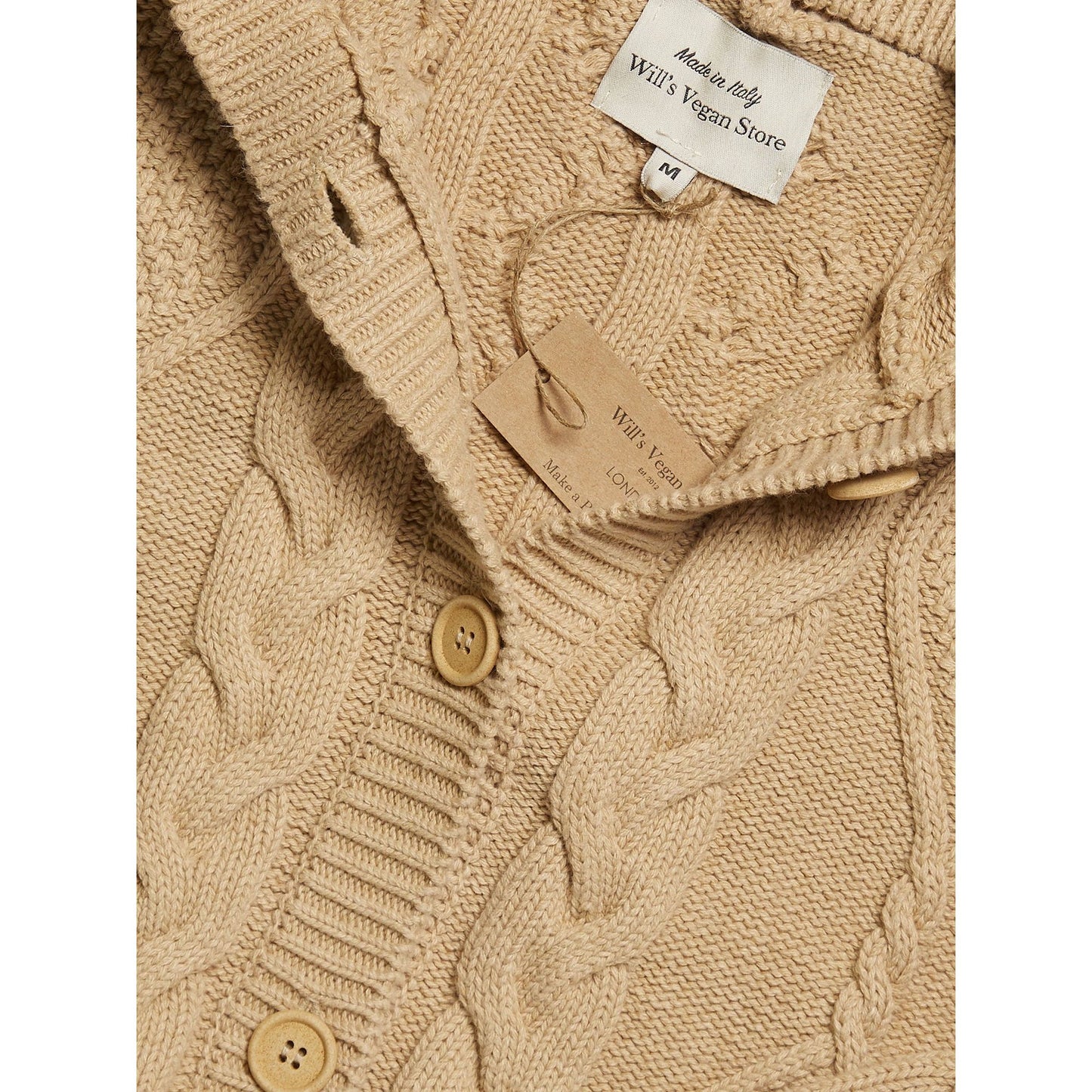 Hooded Button Up Knitted Cardigan