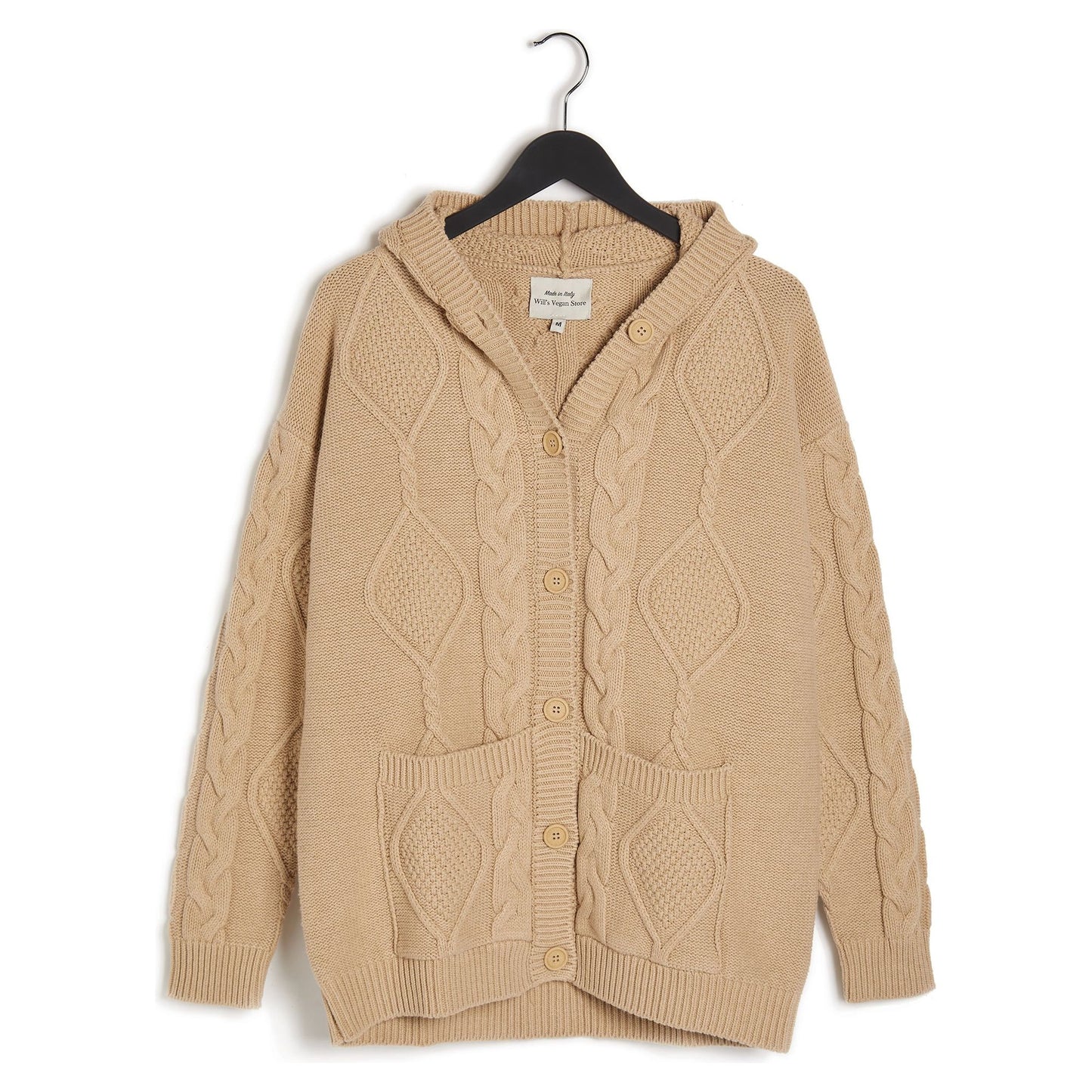 Hooded Button Up Knitted Cardigan