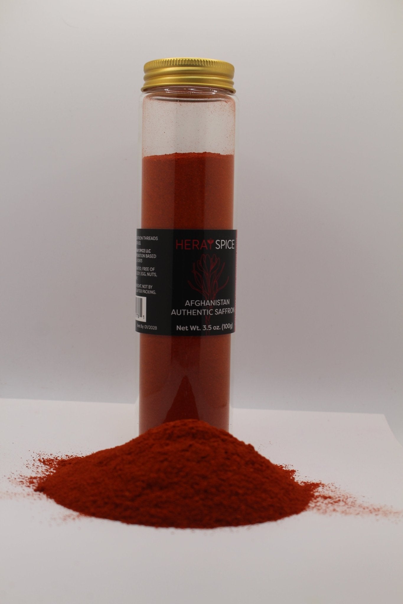 100 Grams (3.5 Oz) Heray Saffron Powder, Afghani Superior Negin Quality - Vegan America