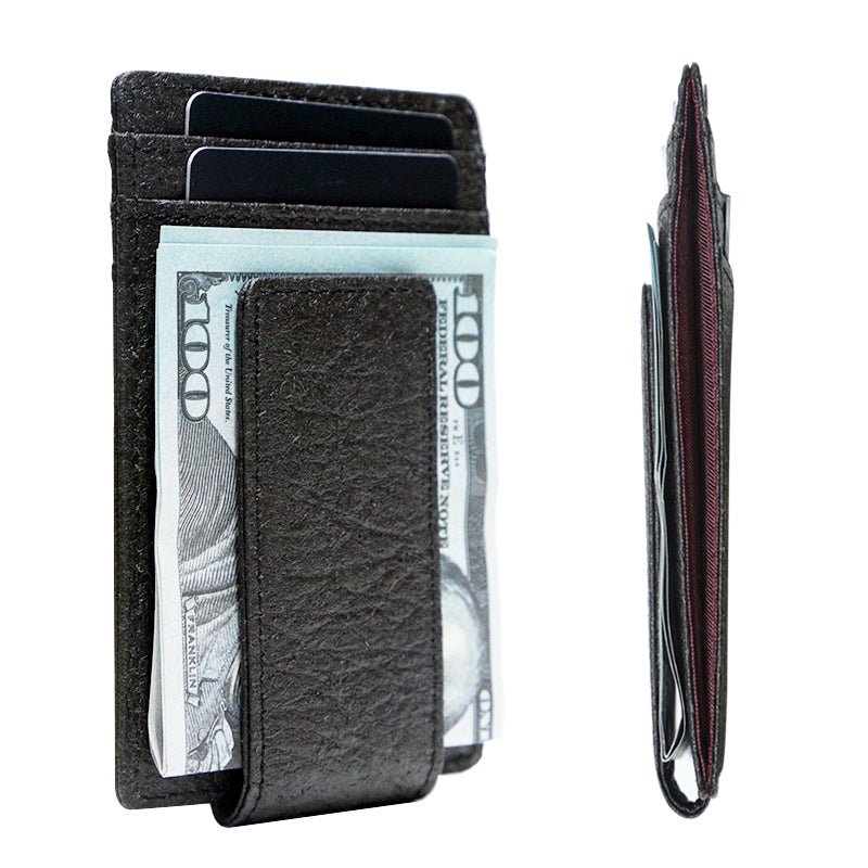 Doshi Pinatex Sustainable Vegan Card Holder with Money Clip - Vegan America