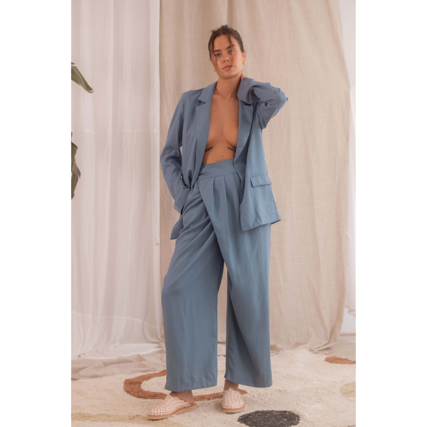 Wrap Wide Trousers