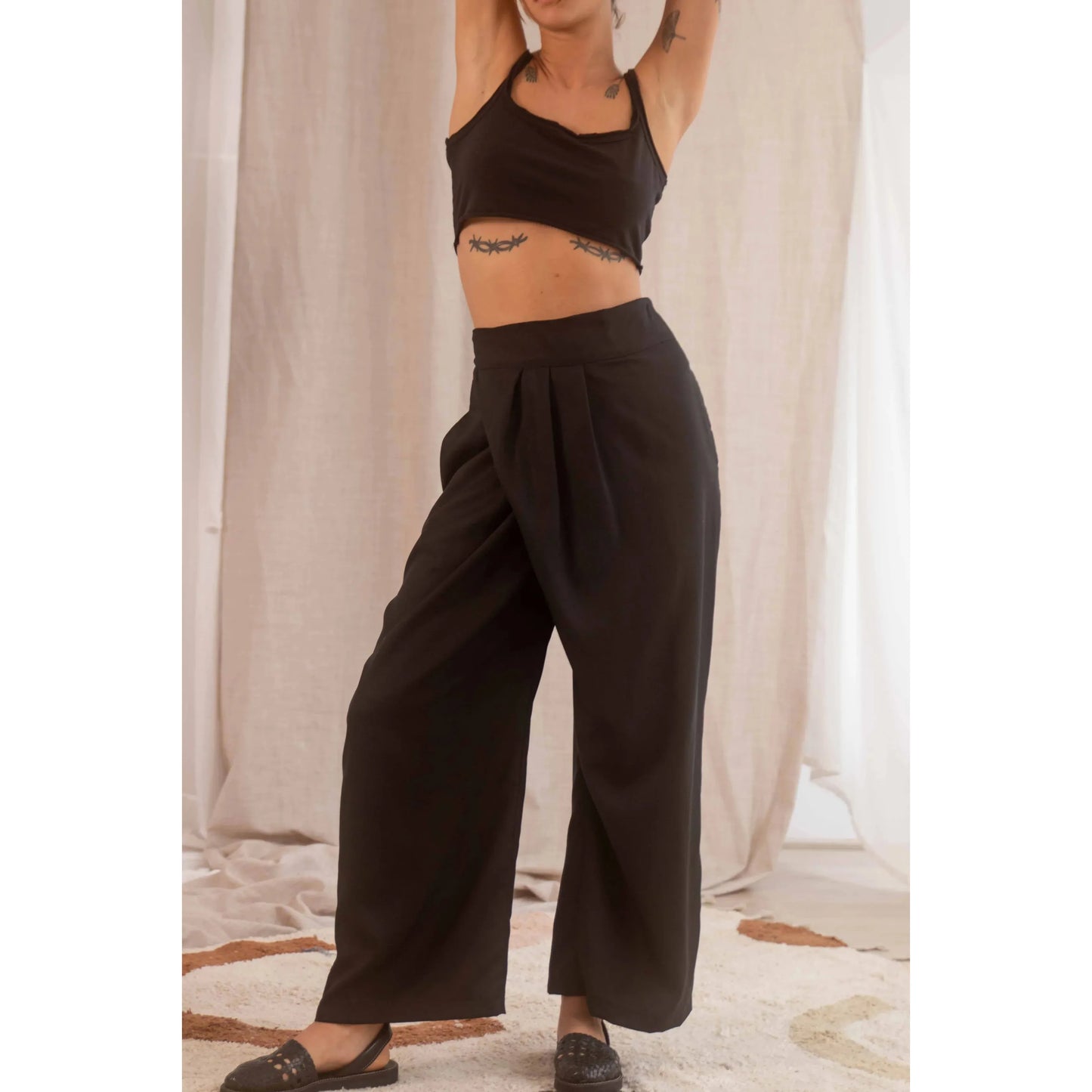 Wrap Wide Trousers