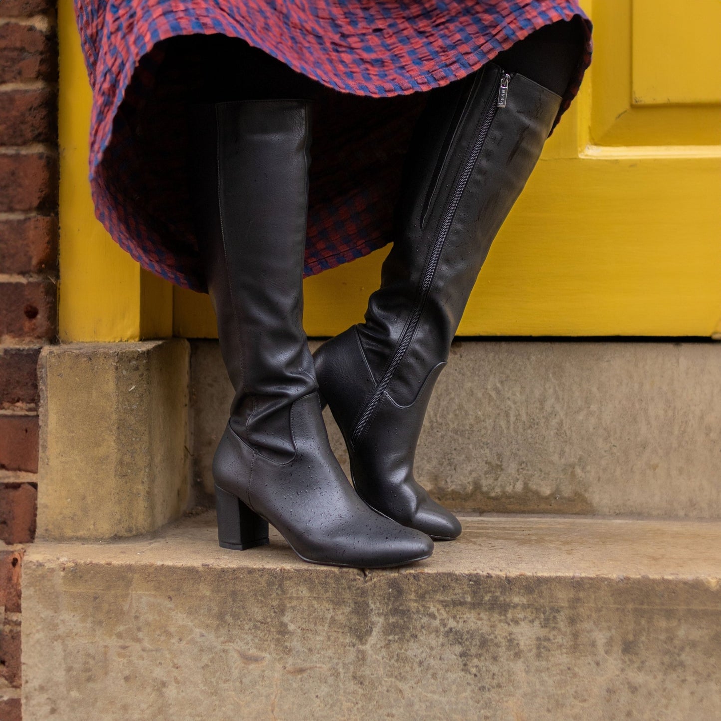 Avocado Knee High Boots - Vegan America