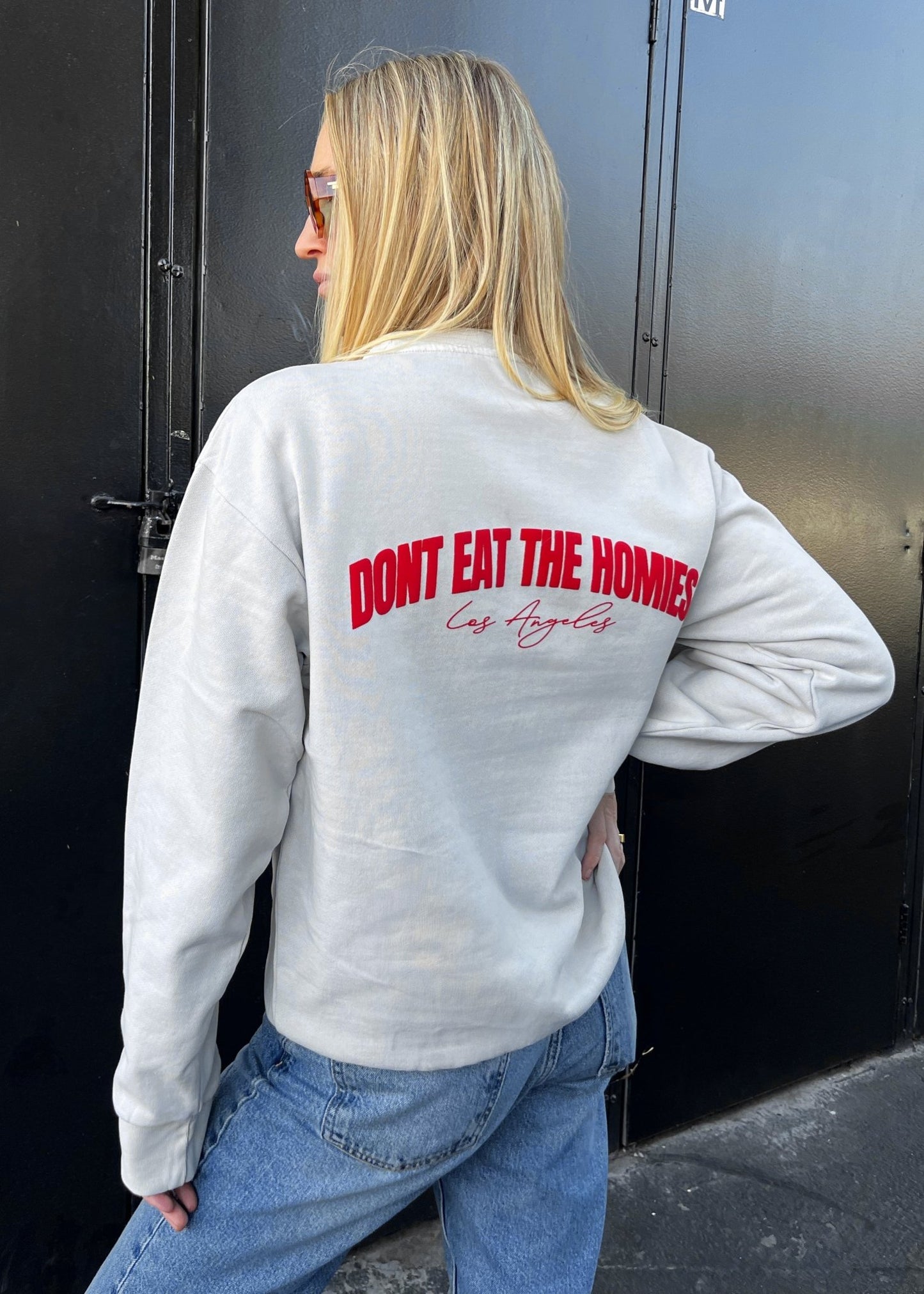 Red Arch Crewneck - Vegan America