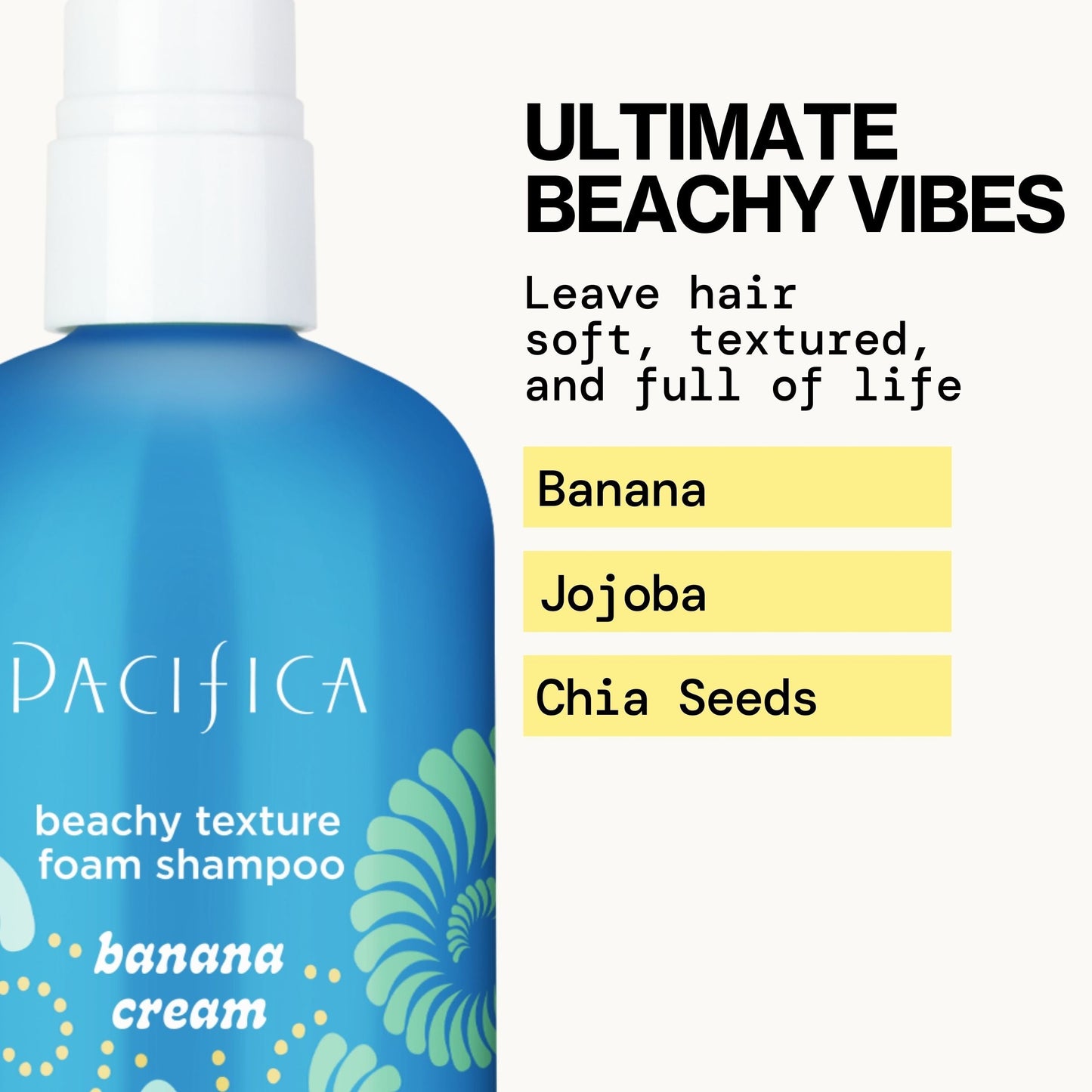 Banana Cream Beachy Texture Foam Shampoo