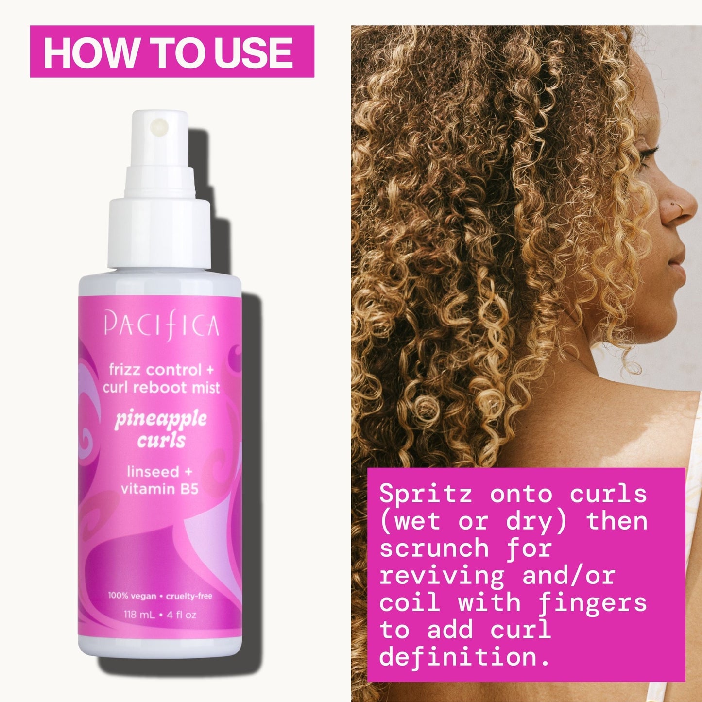 Pineapple Curls Frizz Control & Curl Reboot Mist