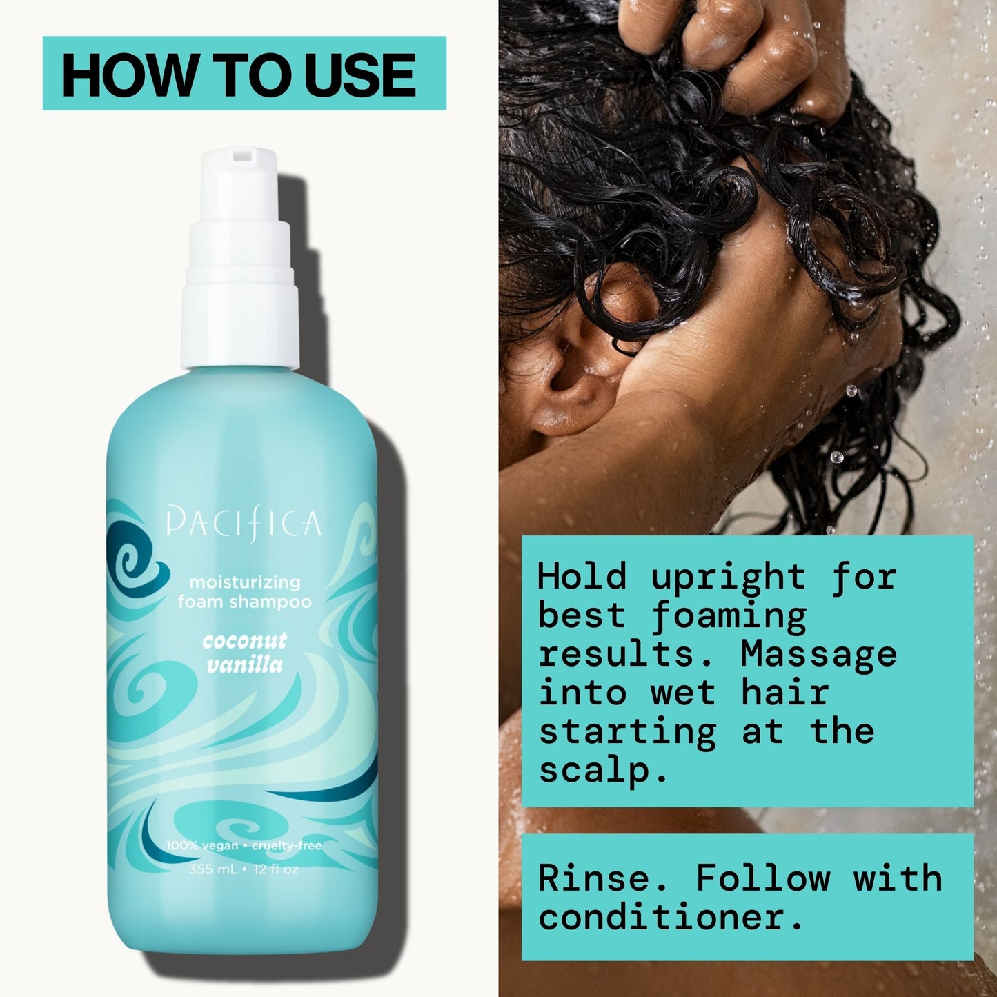 Coconut Vanilla Moisturizing Foam Shampoo