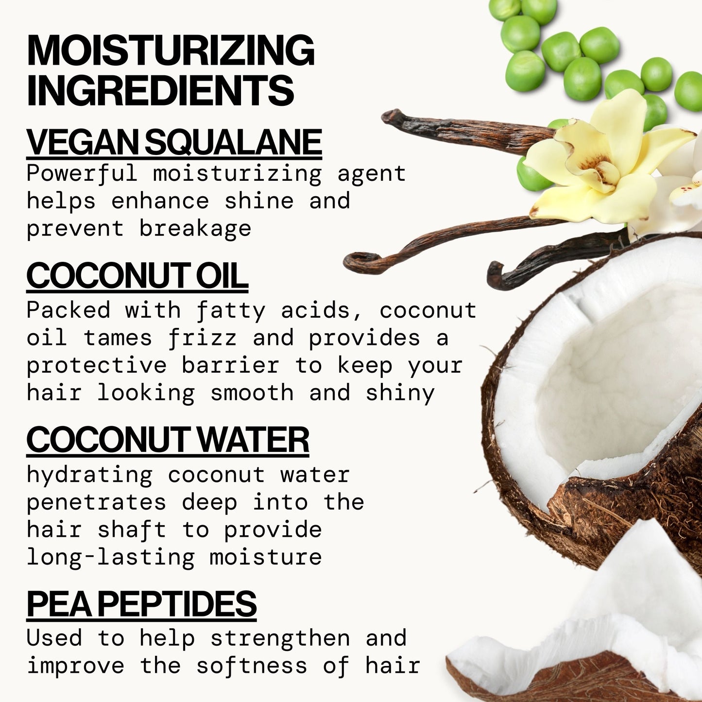 Coconut Vanilla Moisturizing Foam Shampoo