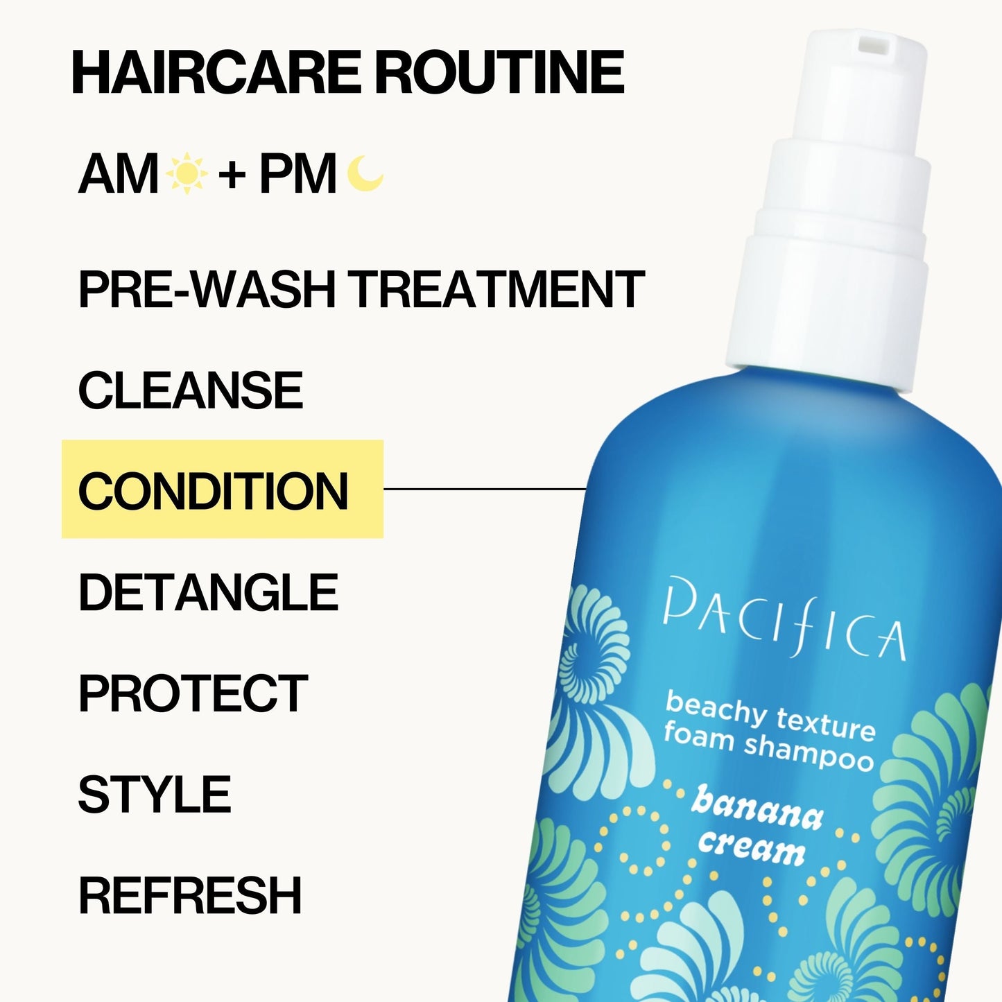 Banana Cream Beachy Texture Foam Shampoo