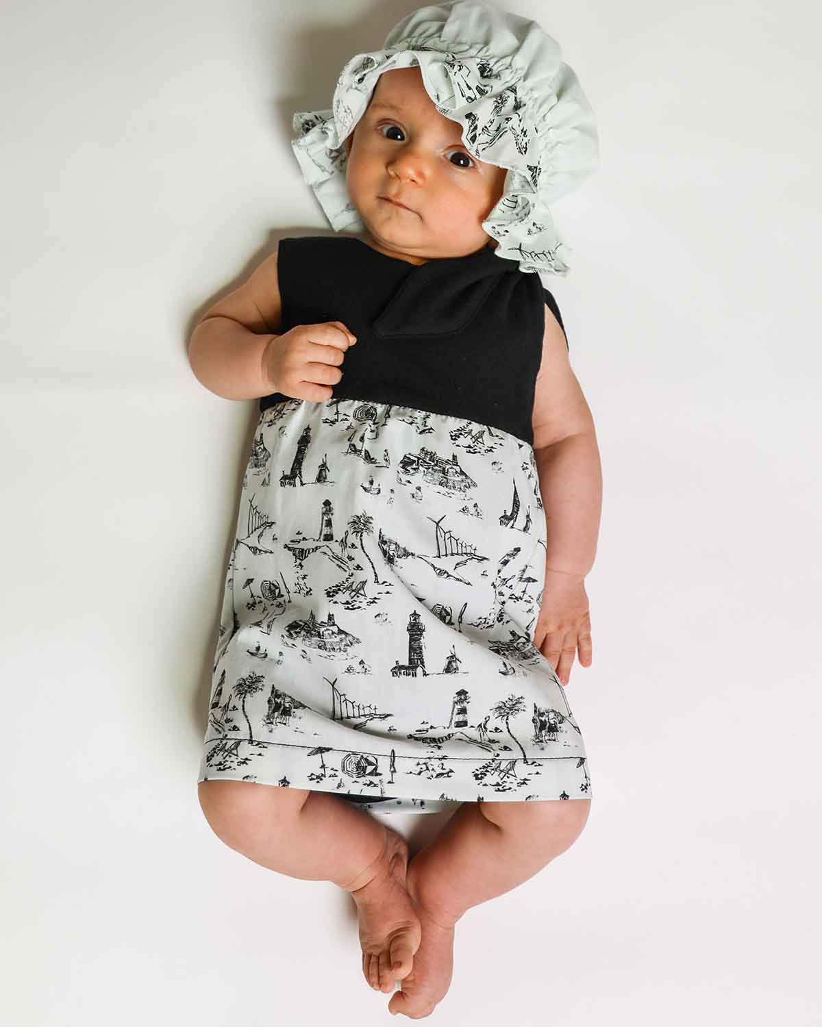Baby Dress with Vintage Print