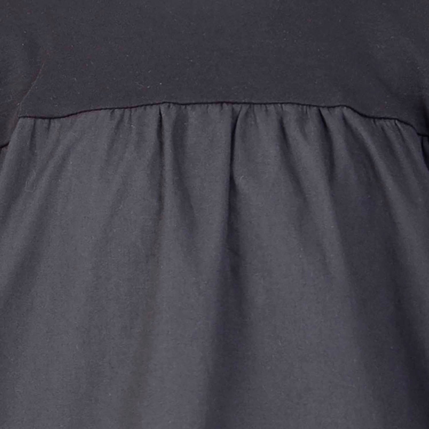 Girls Cotton Black Shirt Dress
