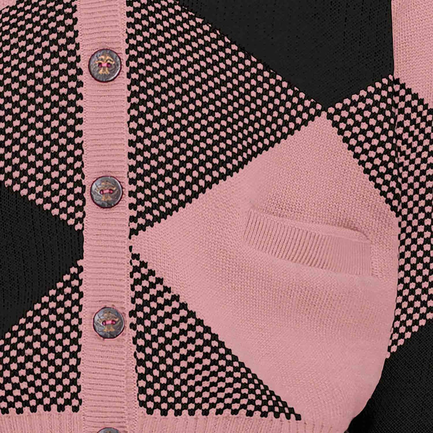 Kids Cardigan in Pink and Black