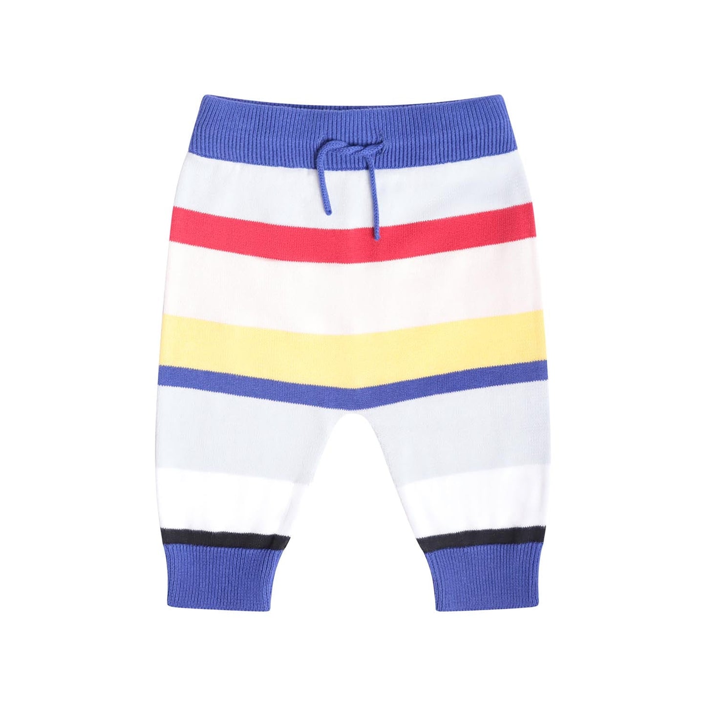 Knitted Baby Pants in Bright Stripes