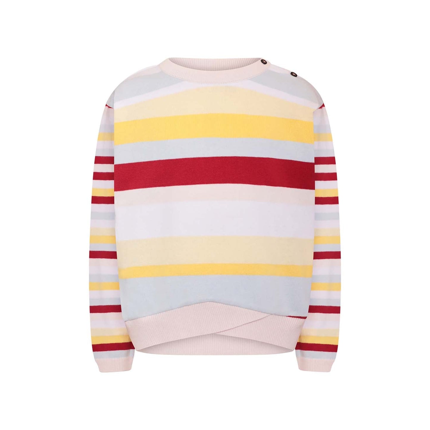 Knitted Striped Kids Sweater in Pastel