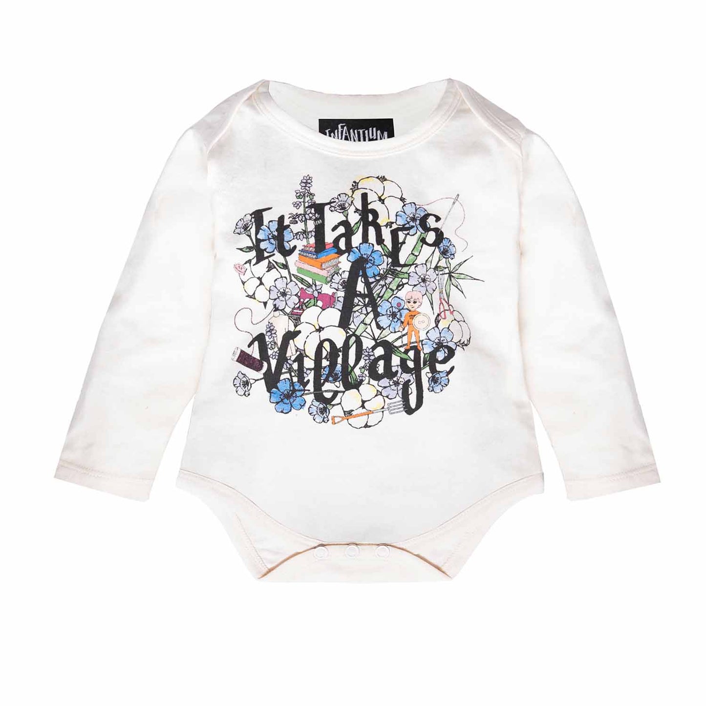 White Baby Onesie with Print