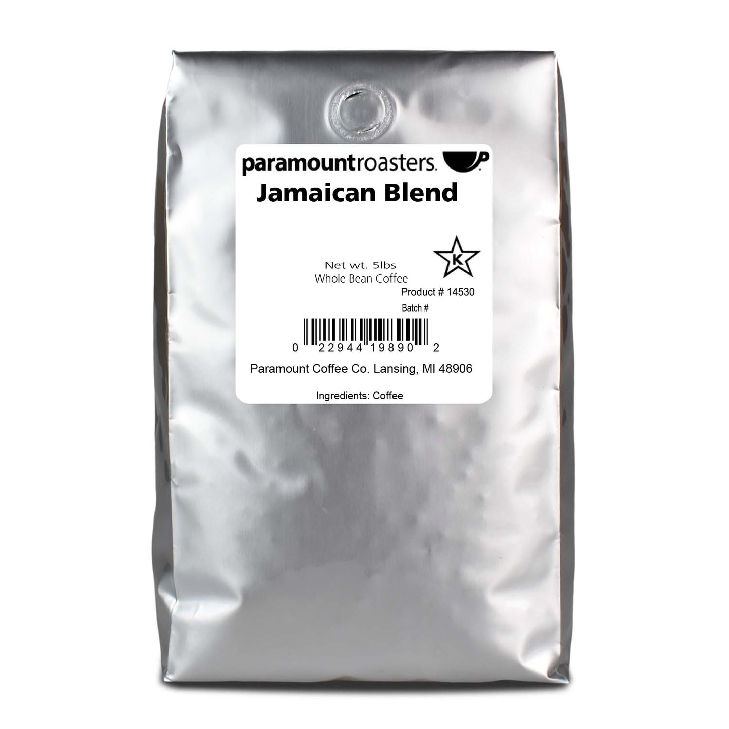Jamaican Blend 5lb Whole Bean Coffee - Vegan America